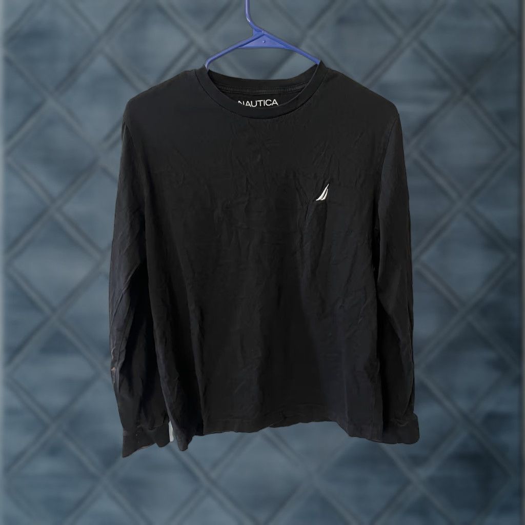 Nautica Nautica Performance T-Shirt Solid Black Long Sleeve Crew Neck Mens Size Small Regular Fit 95% Cotton 5% Spandex Navy Logo Vintage? No - but keep. Size US S / EU 44-46 / 1 - 1 Thumbnail