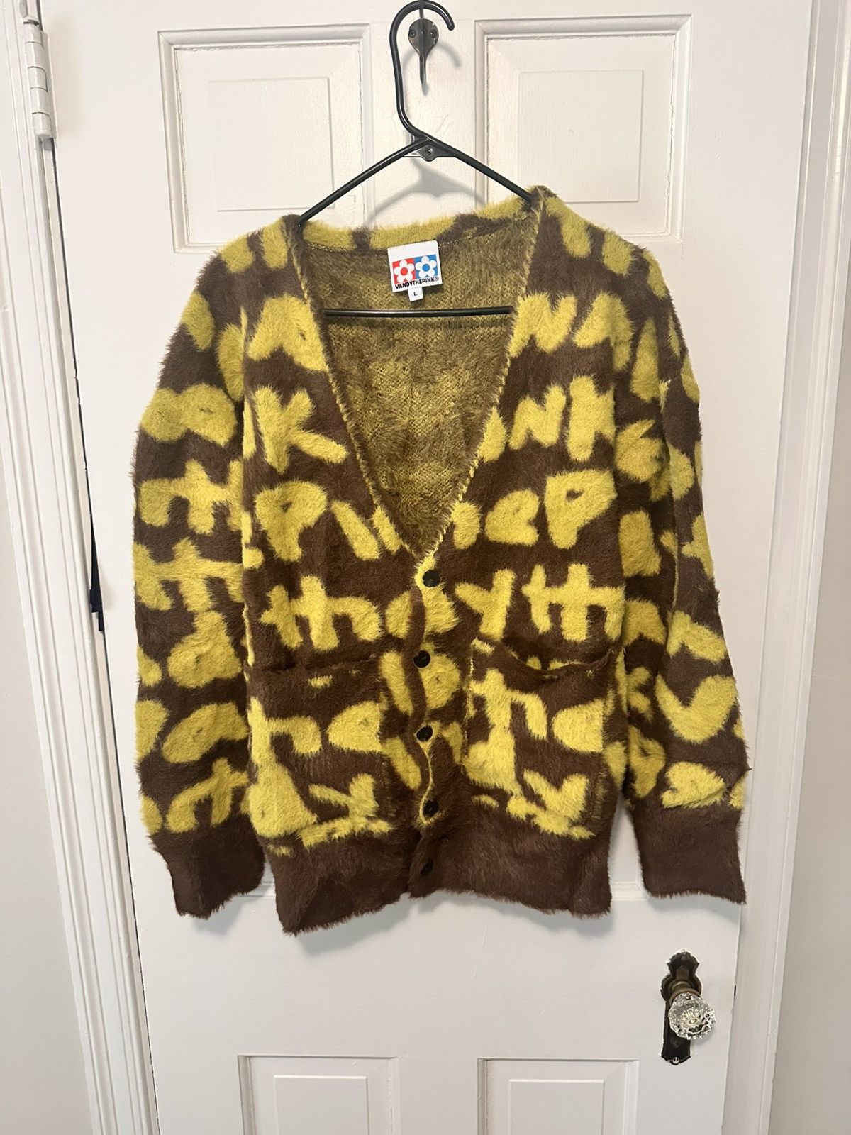 Vandy The Pink Graffiti Mohair Cardigan Size US L / EU 52-54 / 3 - 1 Thumbnail