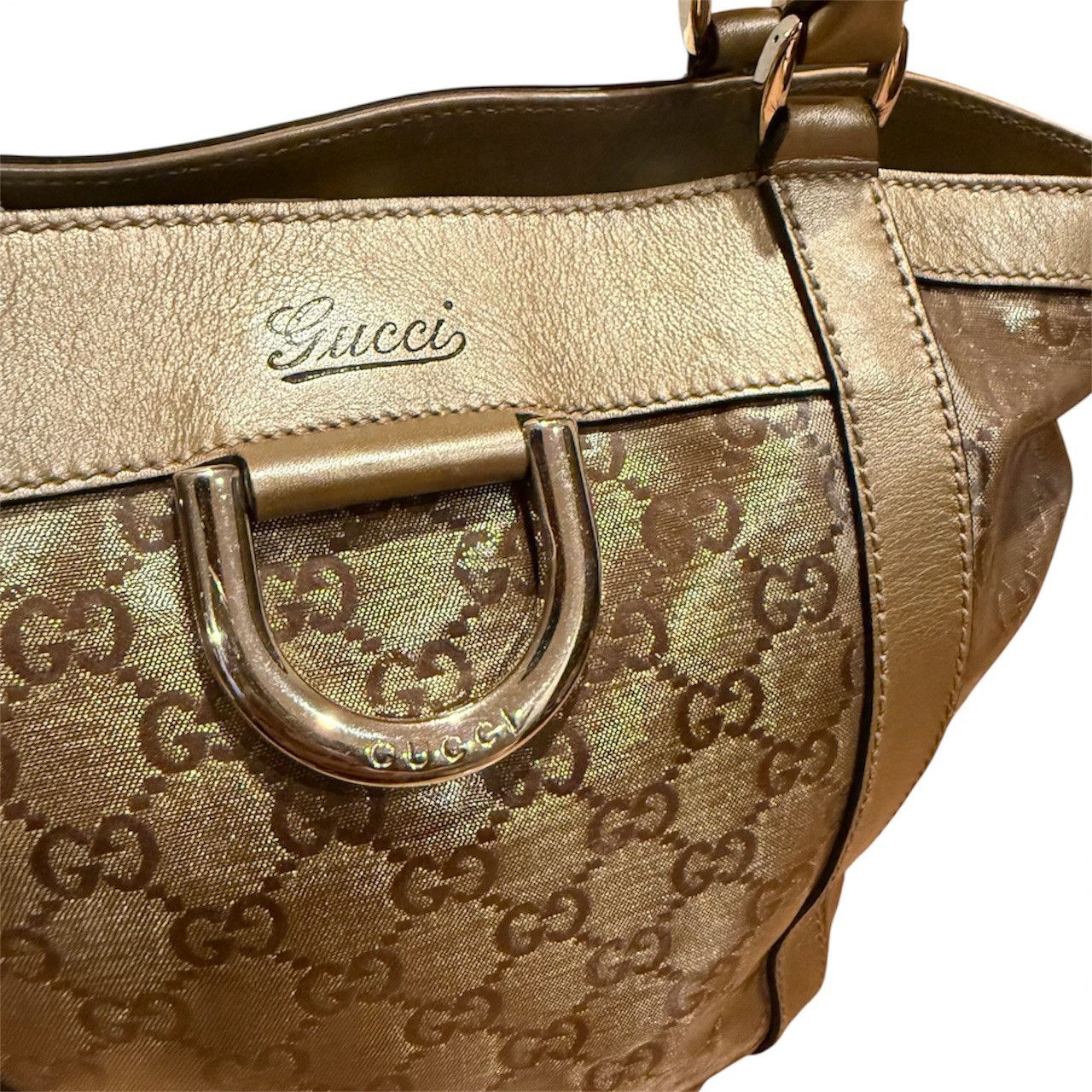 Gucci Gucci Abbey Gold D-Ring Tote Bag Size ONE SIZE - 2 Thumbnail