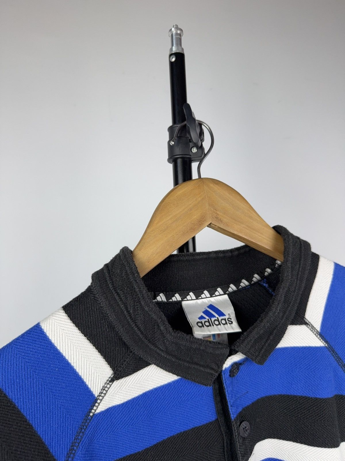 Adidas Vintage 90s Adidas Retro Multicolour striped Y2K Polos Size US L / EU 52-54 / 3 - 4 Thumbnail