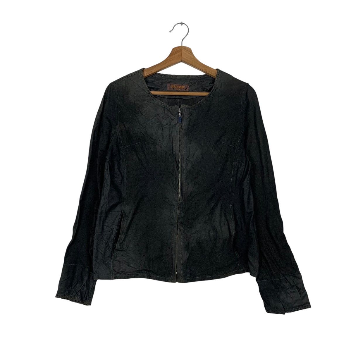 Japanese Brand Balmain Paris Leather Jacket Size M / US 6-8 / IT 42-44 - 1 Thumbnail