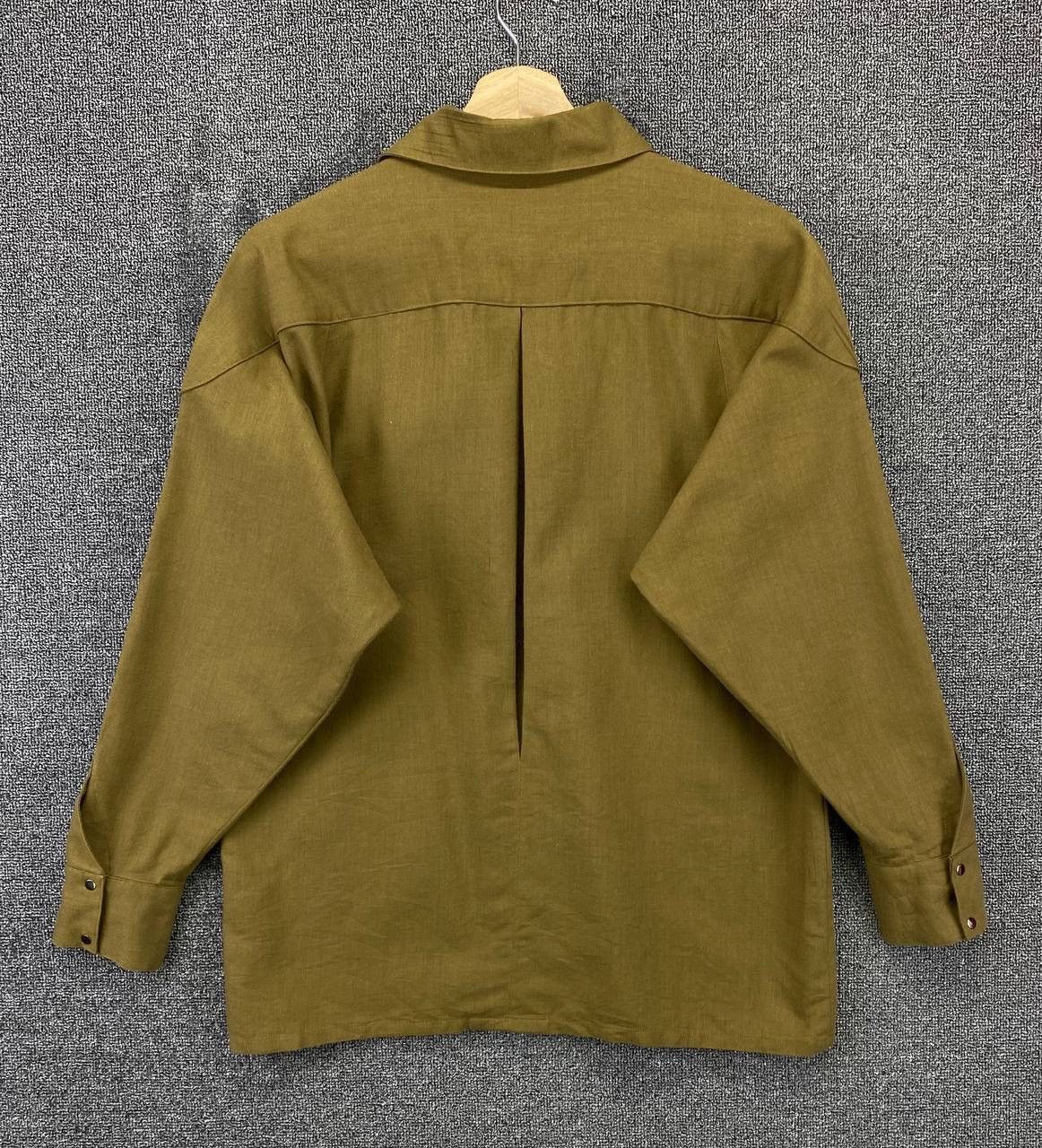 Karl Lagerfeld Vintage Karl Lagerfeld Army Green Blouse Size M / US 6-8 / IT 42-44 - 10 Thumbnail