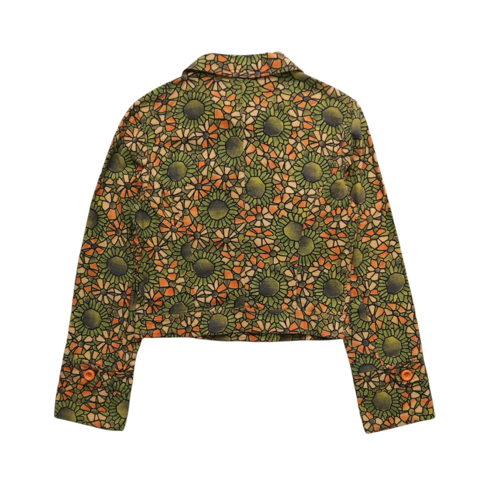 Iceberg Vintage 90s Iceberg Jeans Floral Geometric Boxy Jacket Size US XS / EU 42 / 0 - 2 Thumbnail