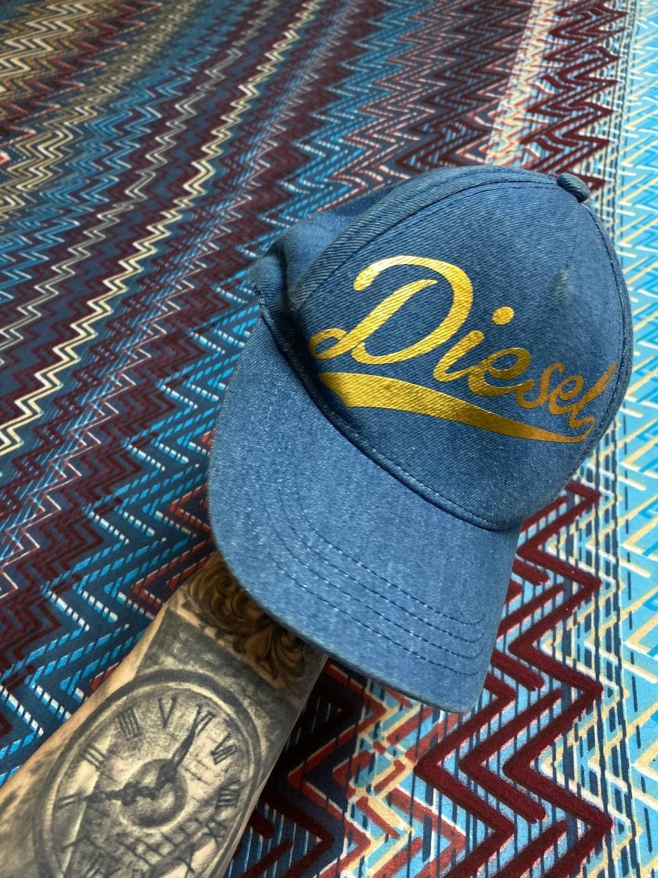 Diesel Hats blue Vintage big logo Diesel Cap Y2K streetwear Size ONE SIZE - 6 Thumbnail