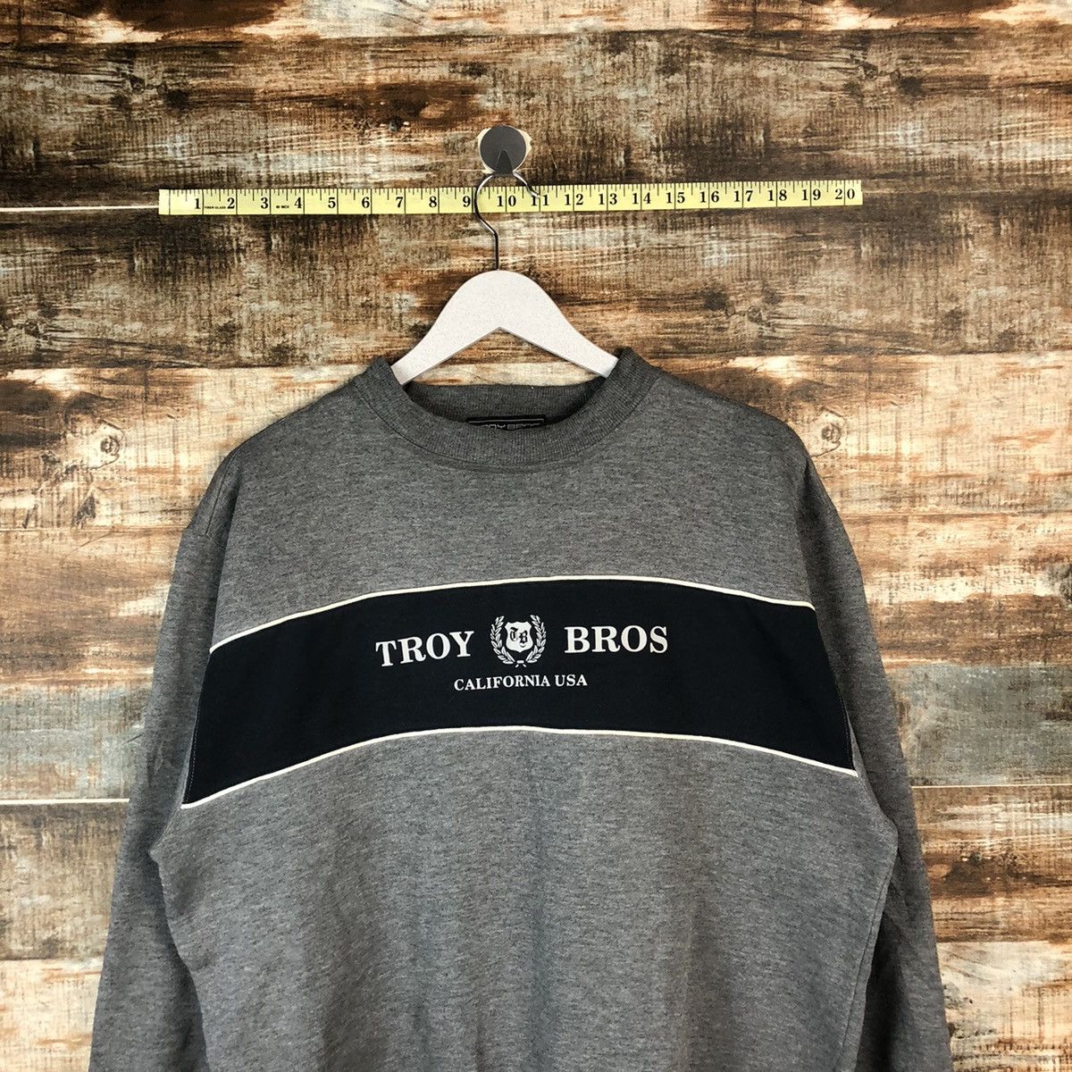 Japanese Brand × Vintage Troy Bros vintage Grey Sweatshirt #A2020 Size US M / EU 48-50 / 2 - 2 Thumbnail