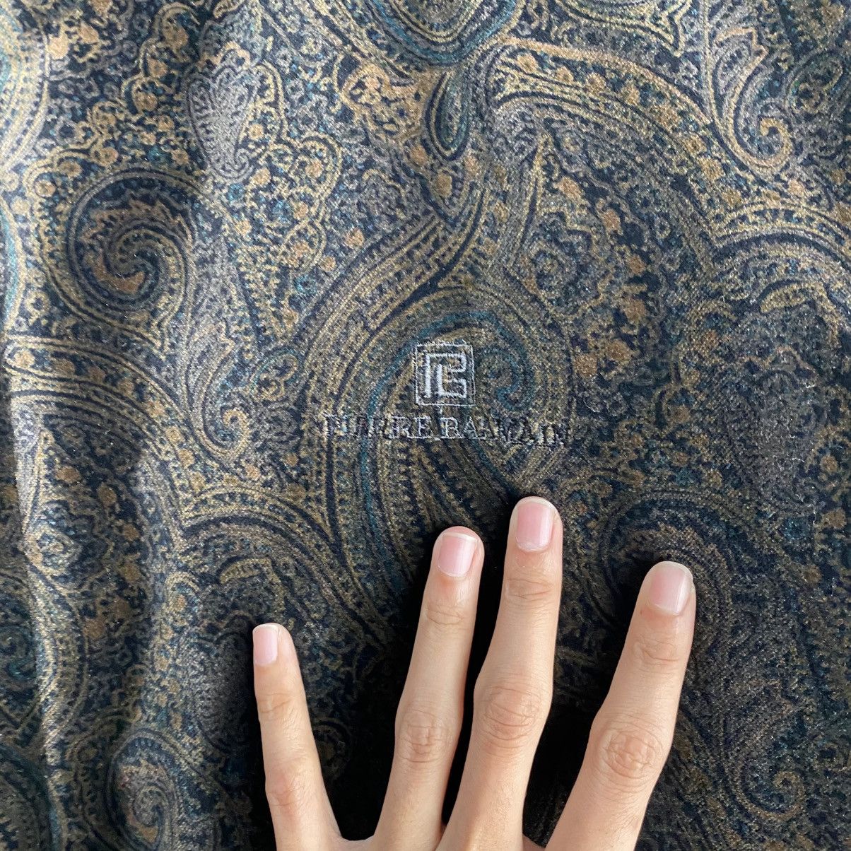 Pierre Balmain Vintage Pierre Balmain Brown Paisley Jacquard Bomber Jacket Size US L / EU 52-54 / 3 - 11 Thumbnail