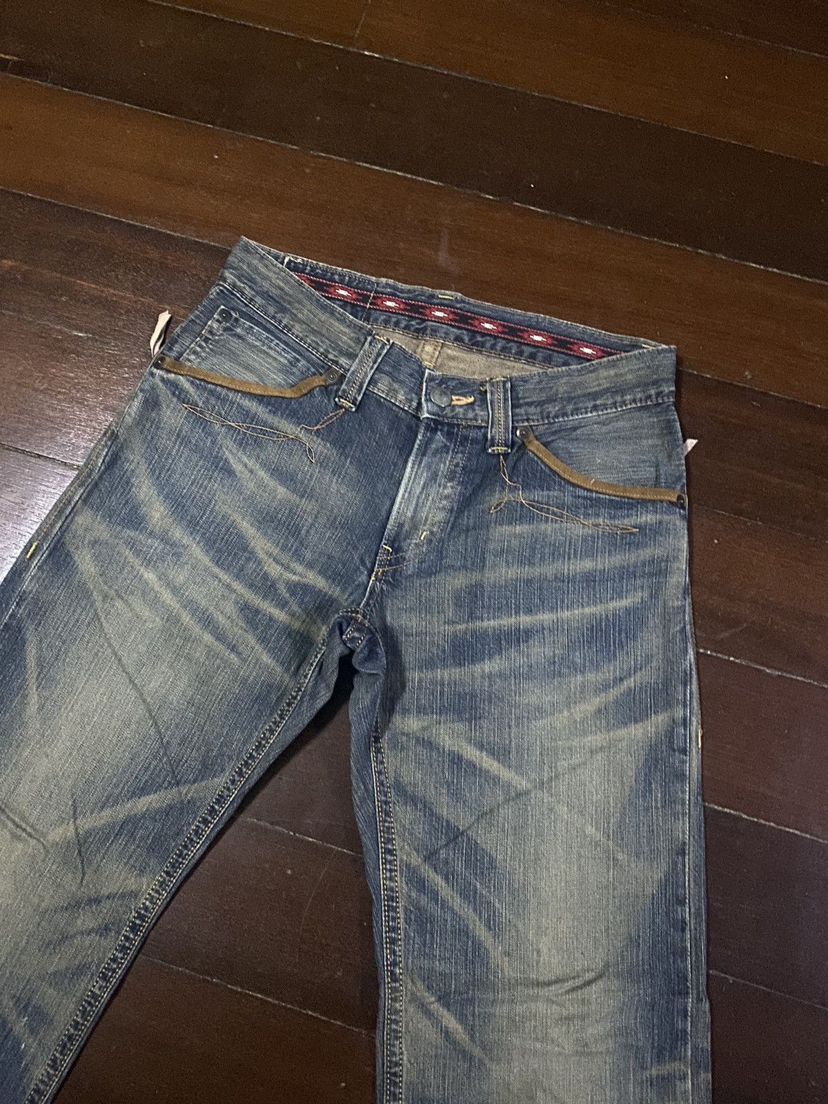 Edwin Fire 🔥 EDWIN EXCLUSIVE VINTAGE dirty mud wash Size US 34 / EU 50 - 6 Thumbnail