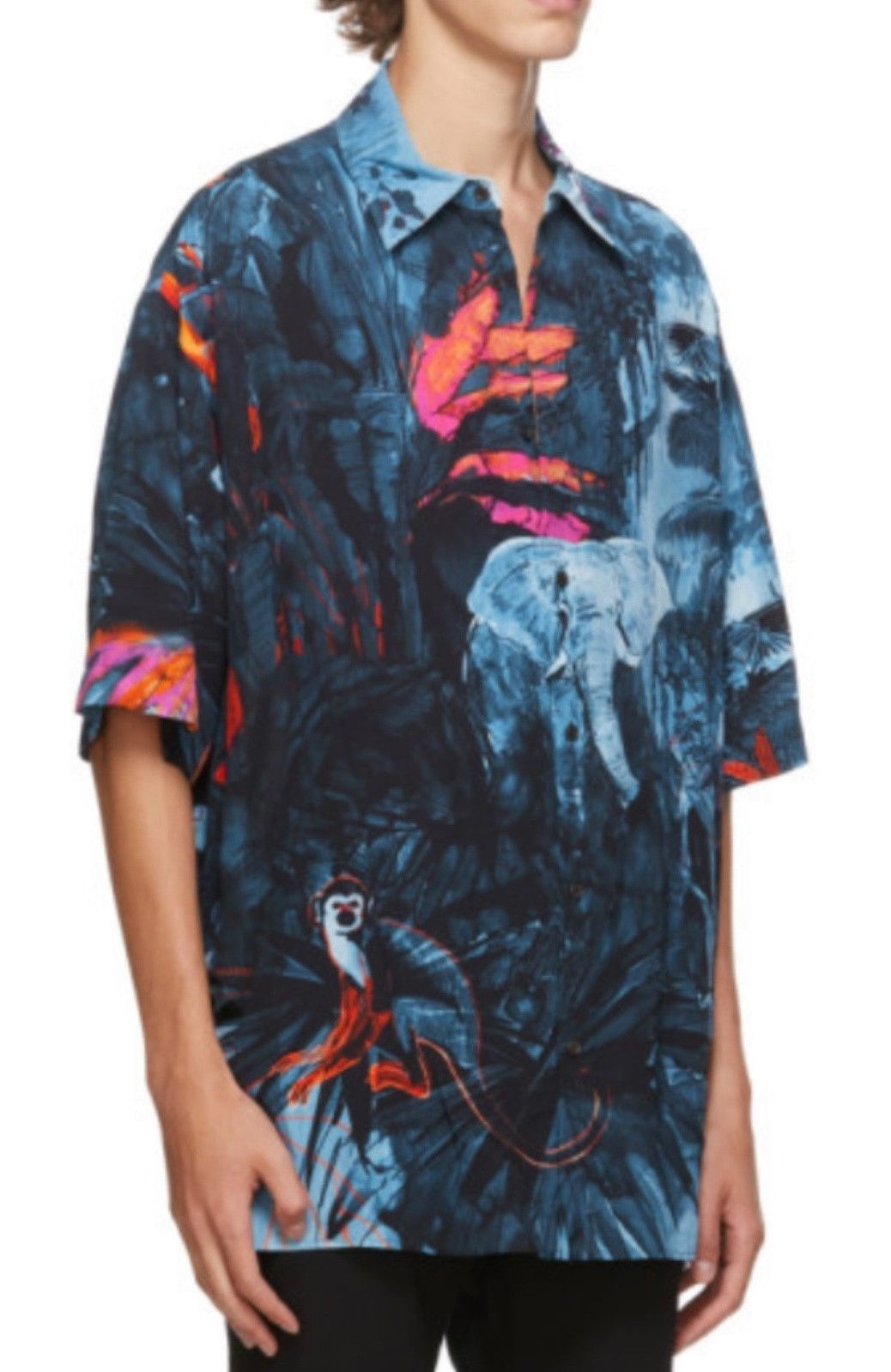 Valentino Valentino Jungle Print Short-Sleeve Shirt Size US M / EU 48-50 / 2 - 1 Thumbnail