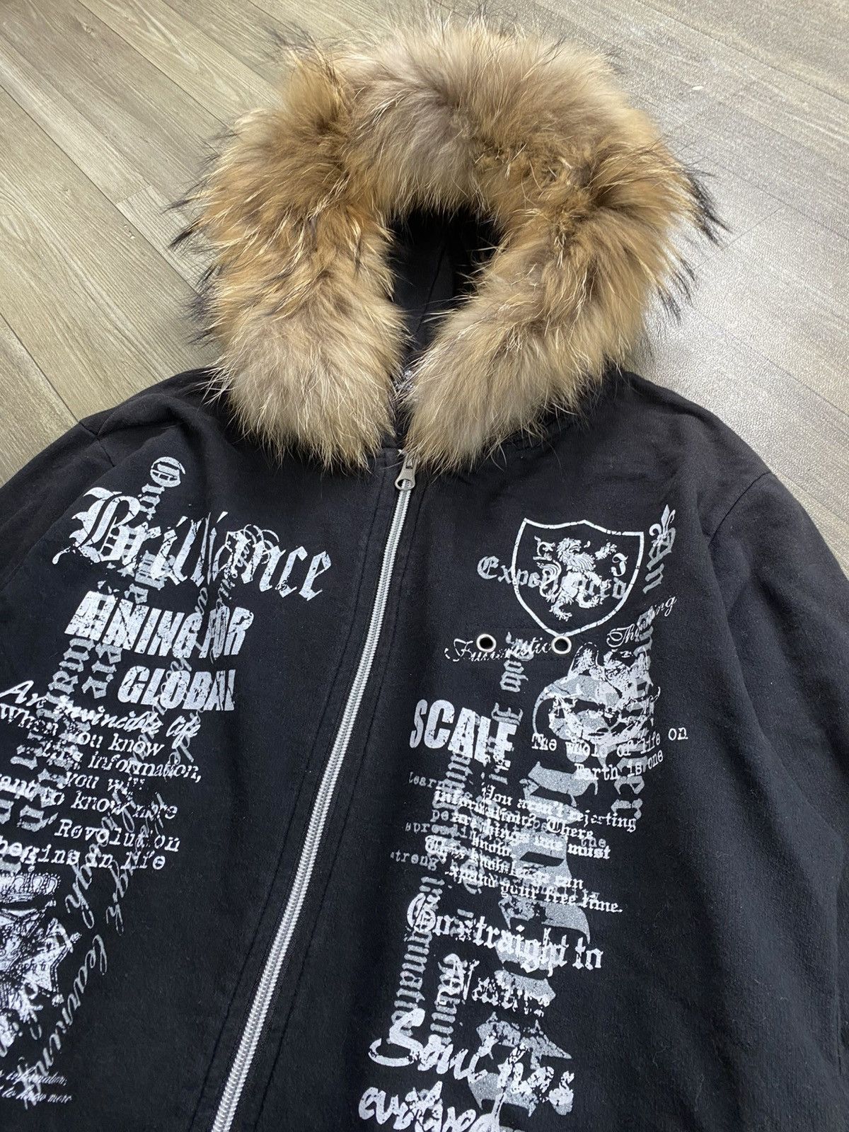 20471120 2000s Collins Skulls Poem Ifsixwasnine Lgb Style Fur Hoodie Size US M / EU 48-50 / 2 - 5 Thumbnail
