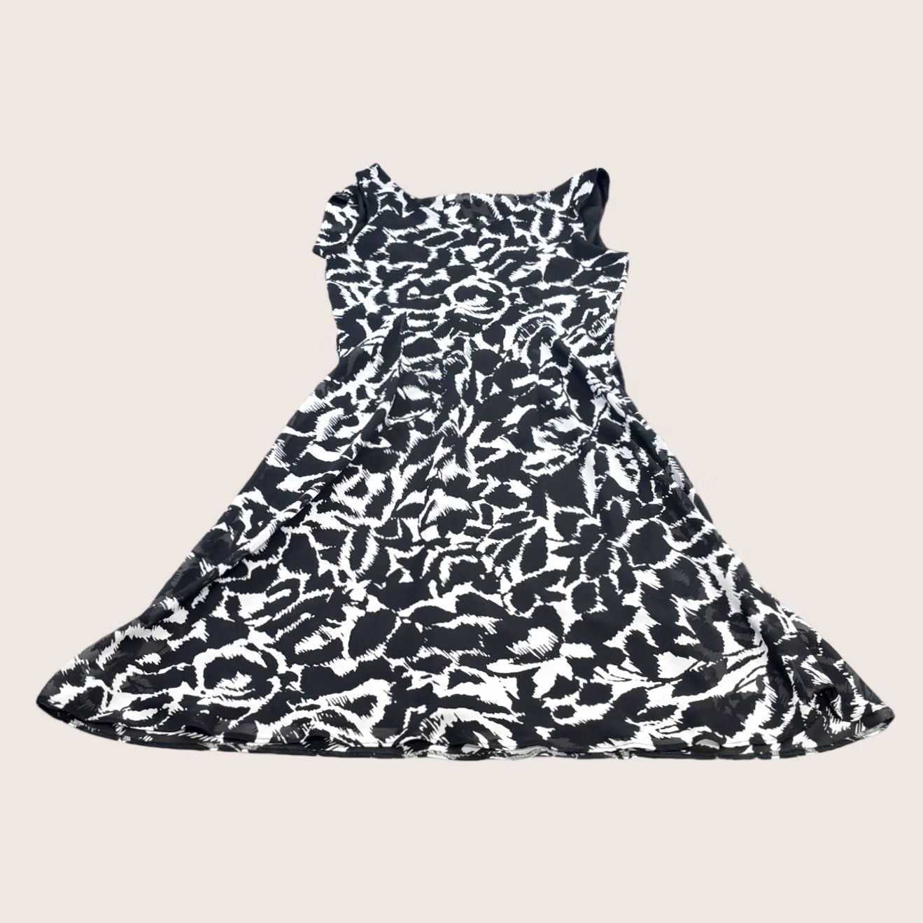 Vintage Debenhams Collection Dress cowl neck Black / White sleeveless Women UK12 Dress Size XL / US 12-14 / IT 48-50 - 1 Thumbnail