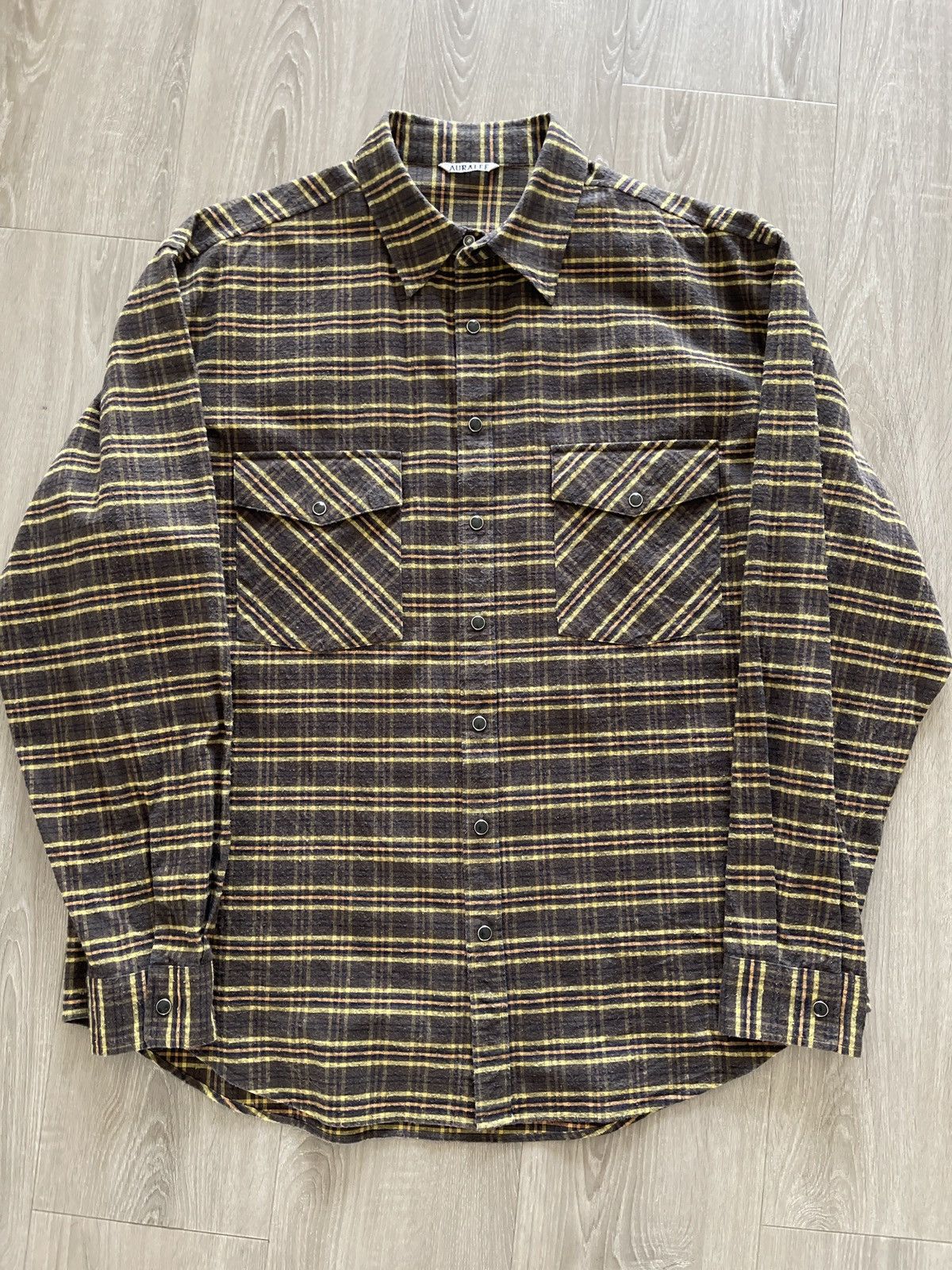 image of Auralee Shirt in Check, Men's (Size Medium)