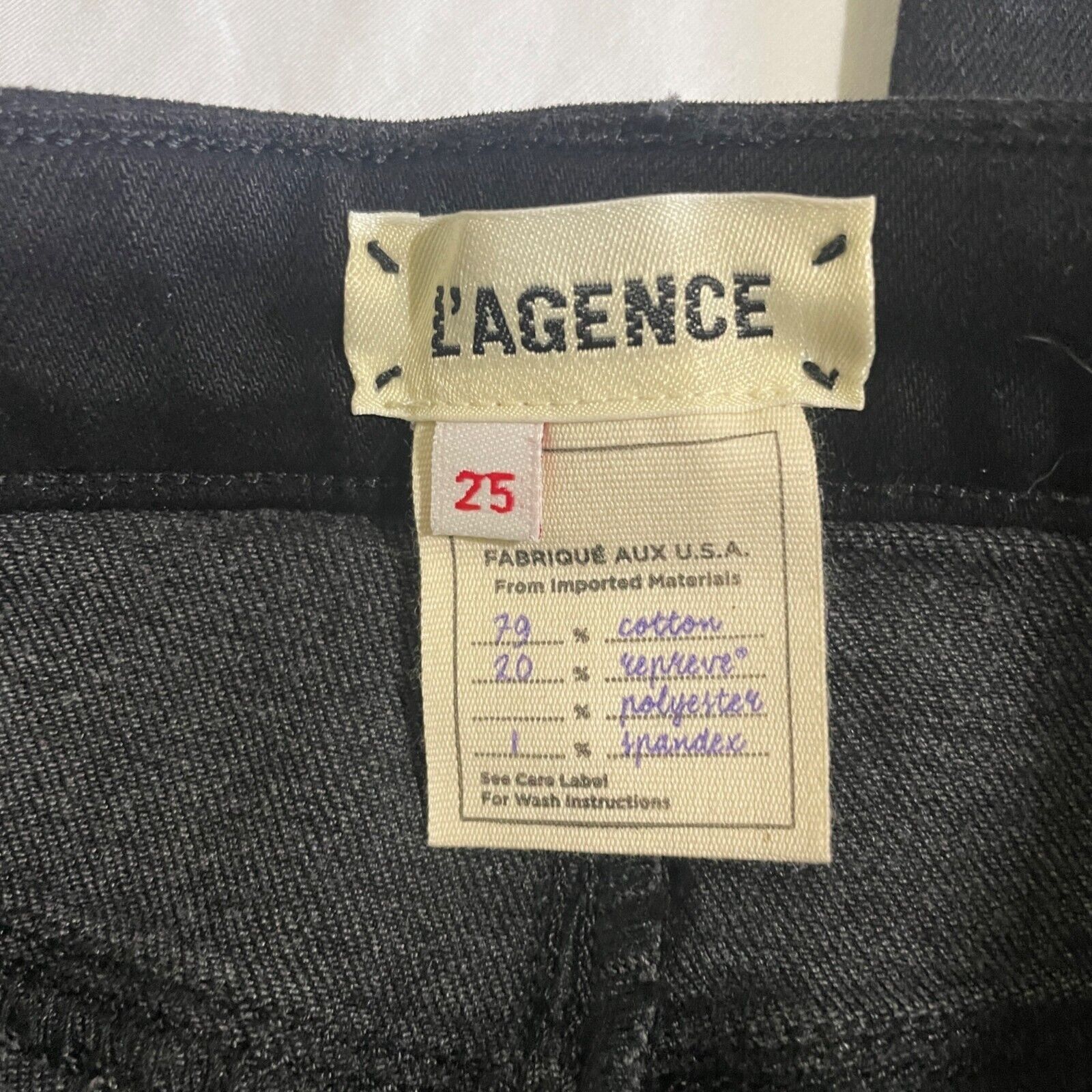 L'AGENCE Lagence Jeans Womens Size 25 Ultra High Rise Skinny Black Size 25" / US 0 / IT 36 - 5 Thumbnail
