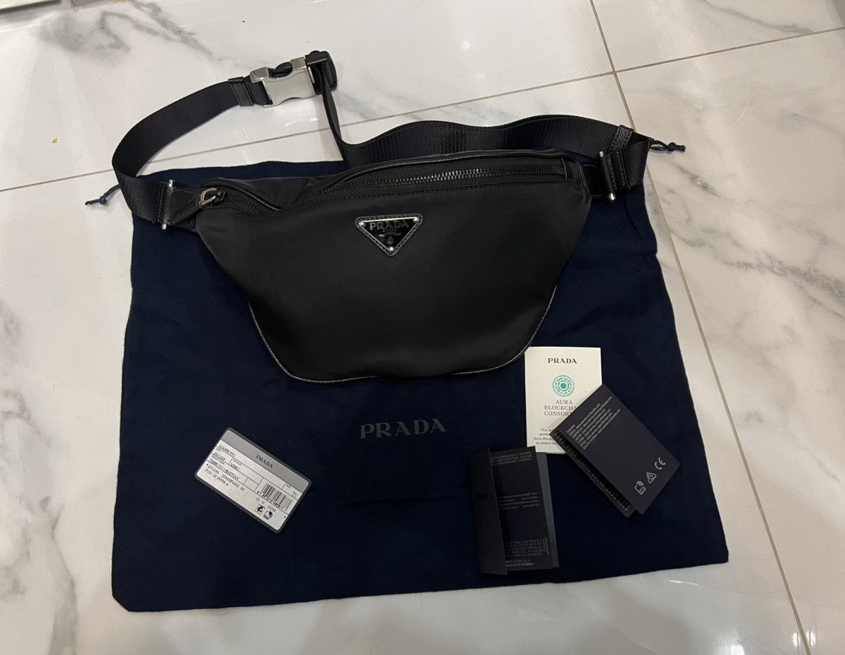 Prada 1690$ Prada Re-Nylon and Saffiano leather belt bag Size ONE SIZE - 2 Thumbnail