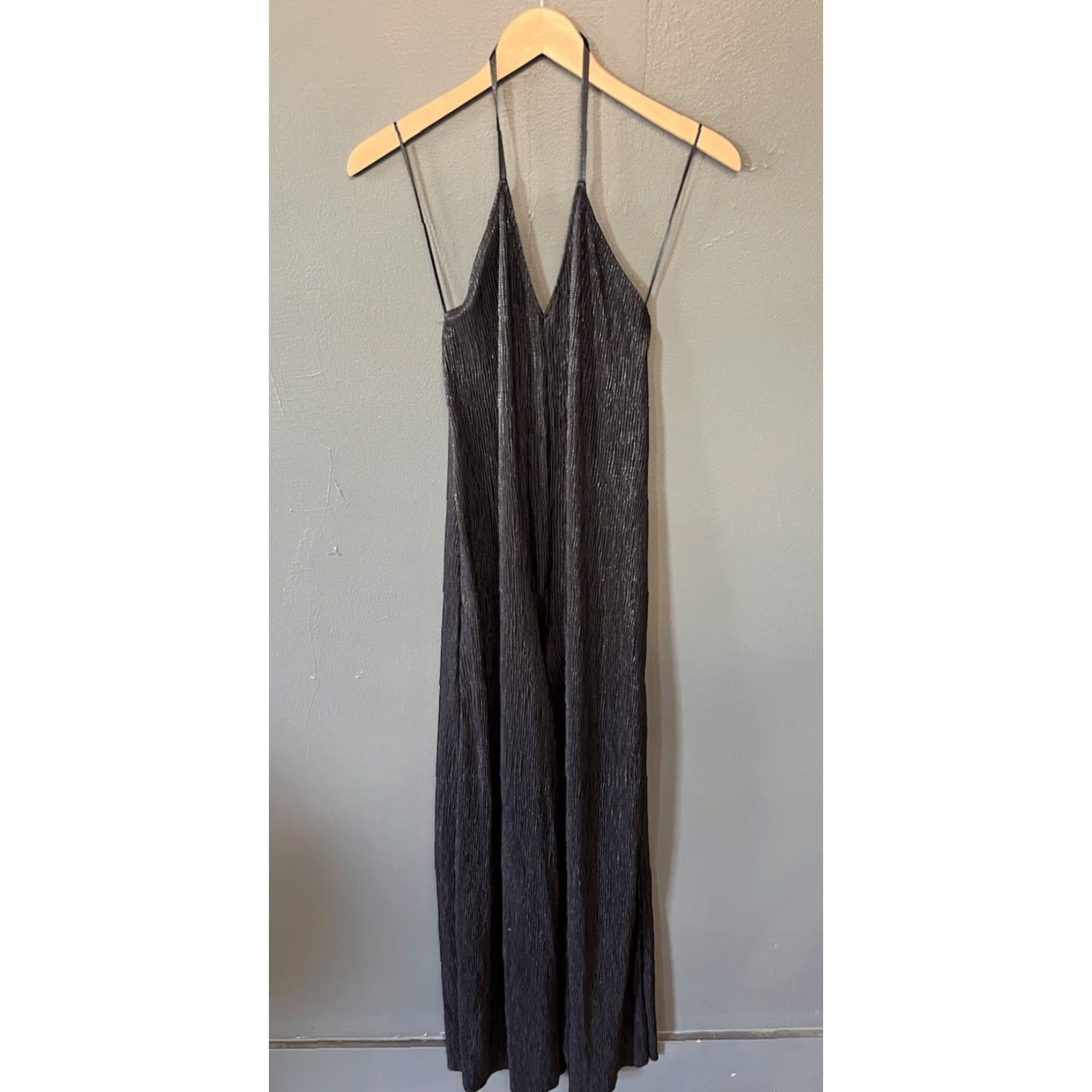 Zara Zara Slip Dress Womens Long Black Sleeveless NWT L Dress Size Large Flowy Night Party V-Neck Unknown Size L / US 10 / IT 46 - 2 Thumbnail