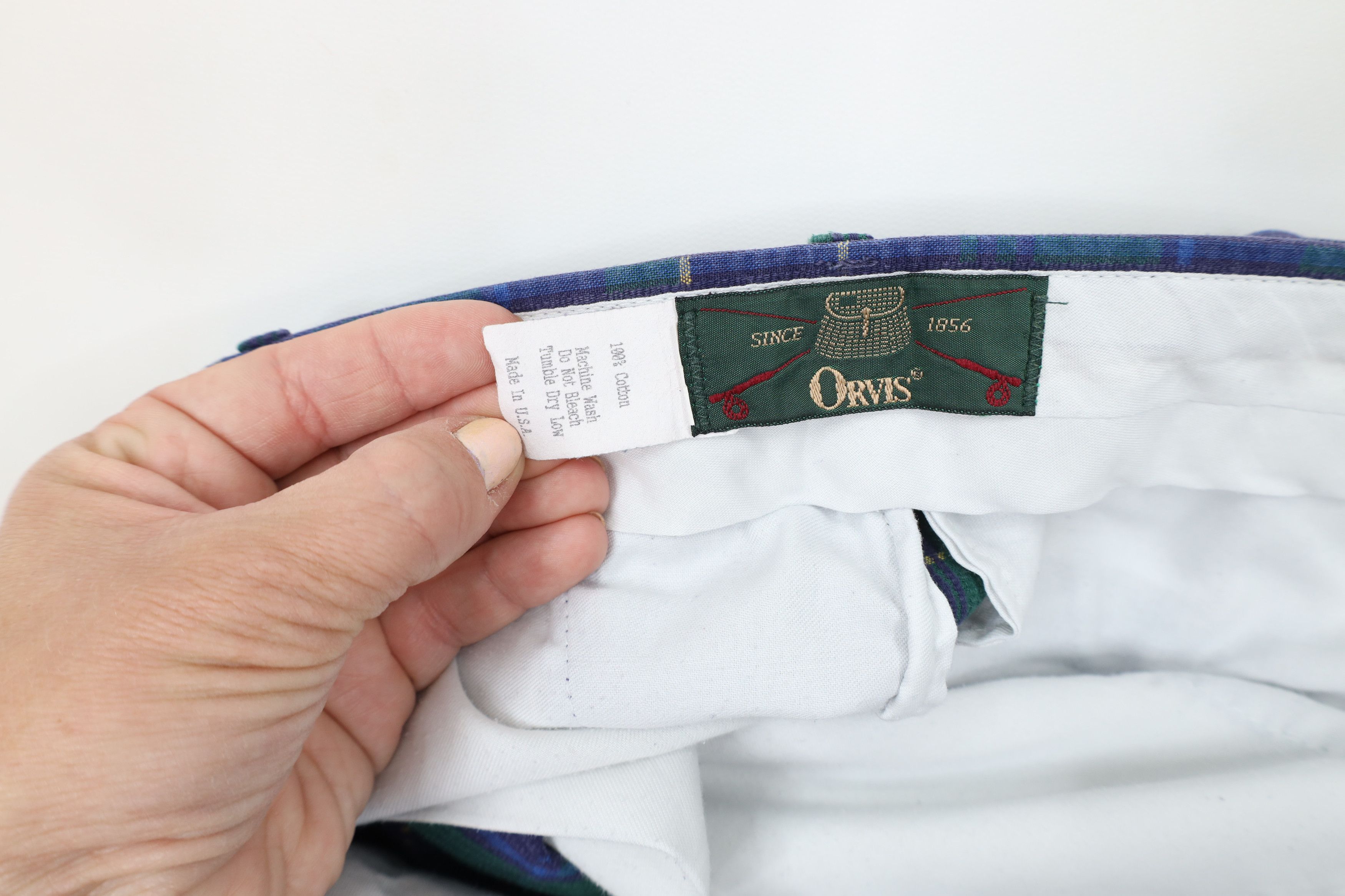 Orvis Vintage 70s Orvis Seersucker Wide Leg Chino Pants Plaid USA Size US 38 / EU 54 - 8 Thumbnail