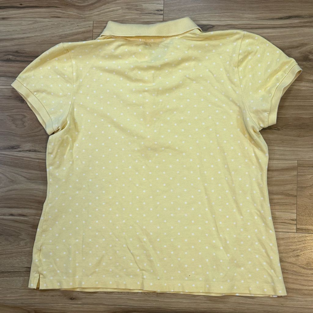 Le Laboureur Le Tigre Women’s XL Yellow Polka Dot Polo Shirt Size XXL / US 16-18 / IT 52-54 - 2 Thumbnail