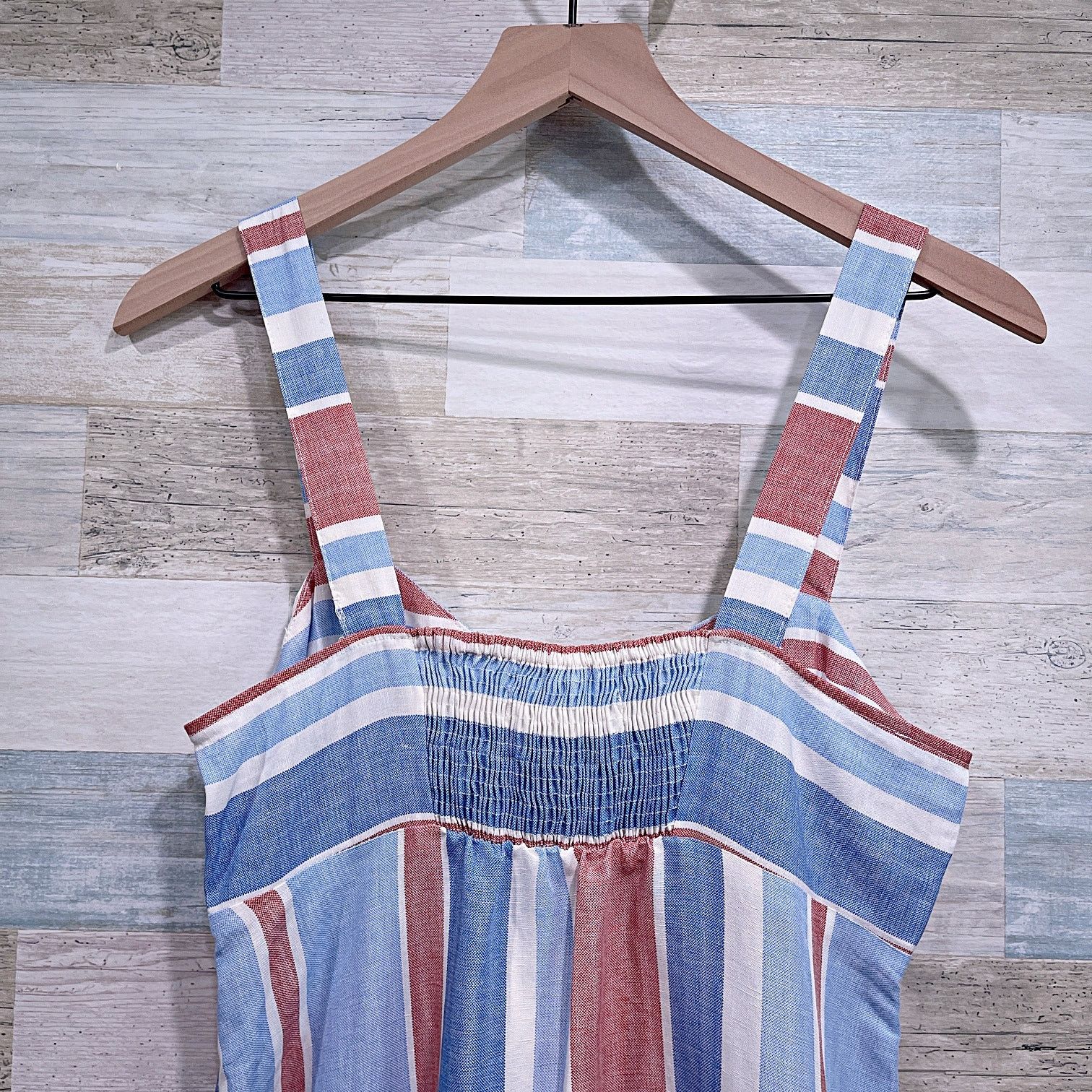 Zara ZARA Striped Linen Blend Midi Sun Dress Womens Small Size S / US 4 / IT 40 - 6 Thumbnail