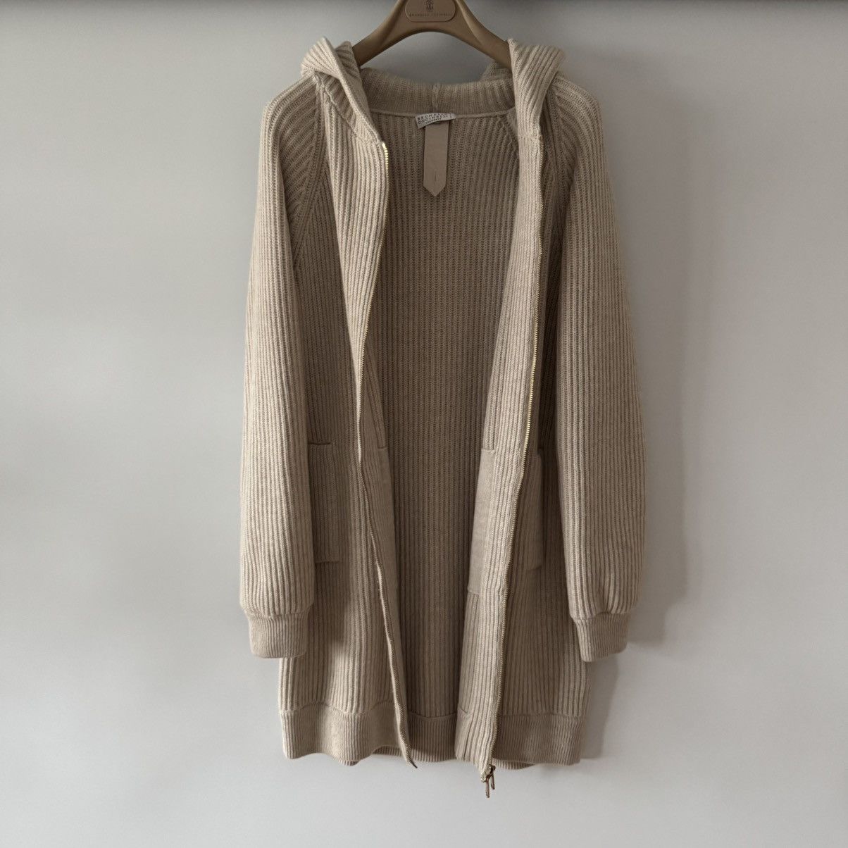Brunello Cucinelli Women's BRUNELLO CUCINELLI 100%Cashmere Knit Zip Coat XS Size XS / US 0-2 / IT 36-38 - 2 Thumbnail