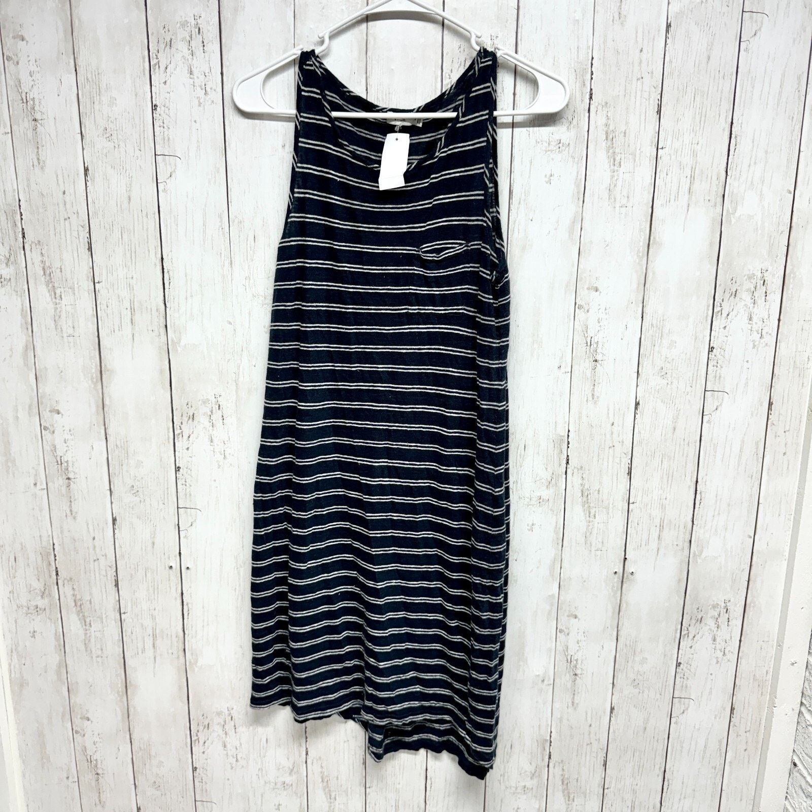 Vince Vince Dress Sz Medium Navy Mini Linen Sleeveless Round Neck Size M / US 6-8 / IT 42-44 - 5 Thumbnail