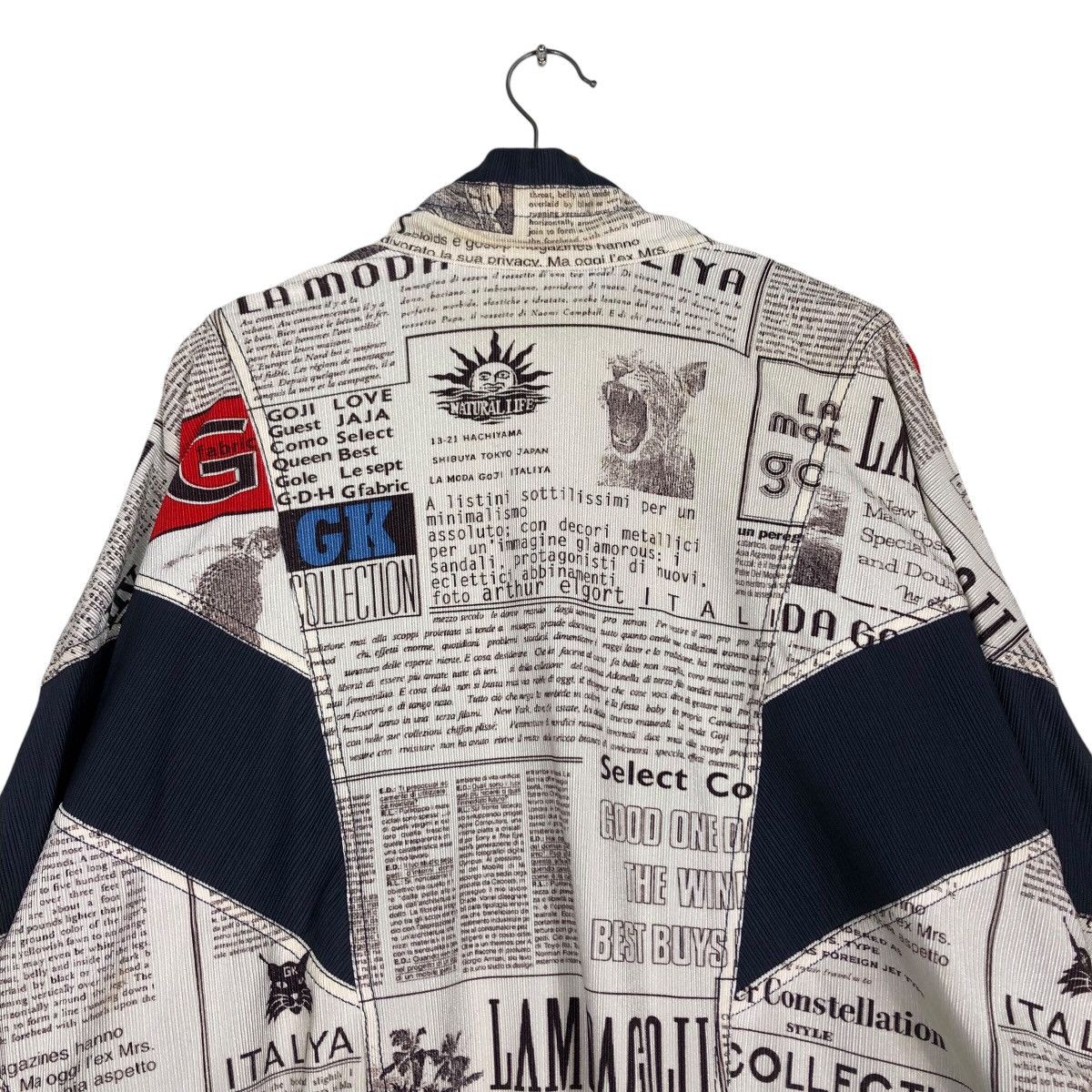 Japanese Brand 📌Vintage Newspaper Zipper Jacket Full Print Size US M / EU 48-50 / 2 - 10 Thumbnail