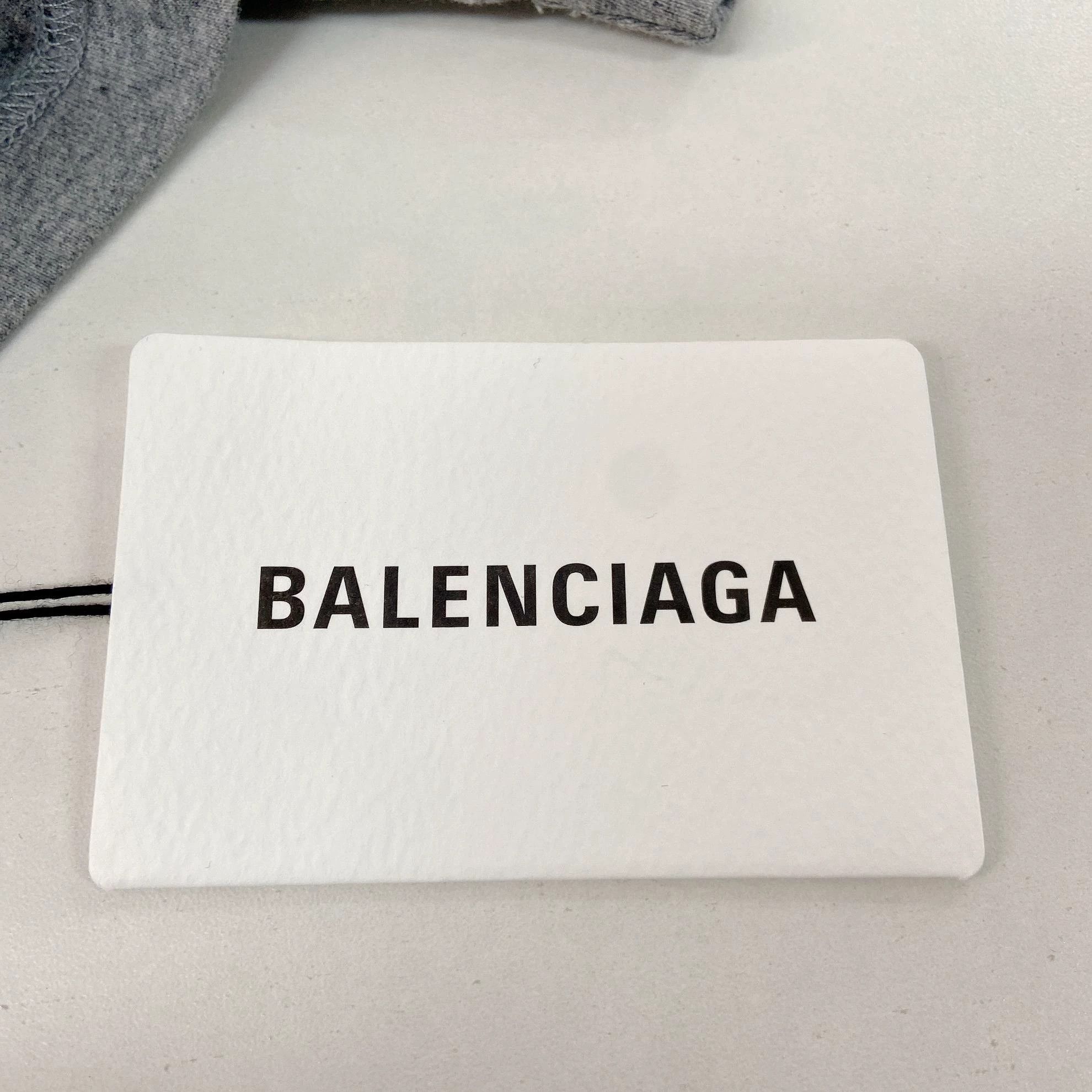 Balenciaga Balenciaga Gray Logo Crew Neck Short-Sleeve Tee S Size S / US 4 / IT 40 - 6 Thumbnail