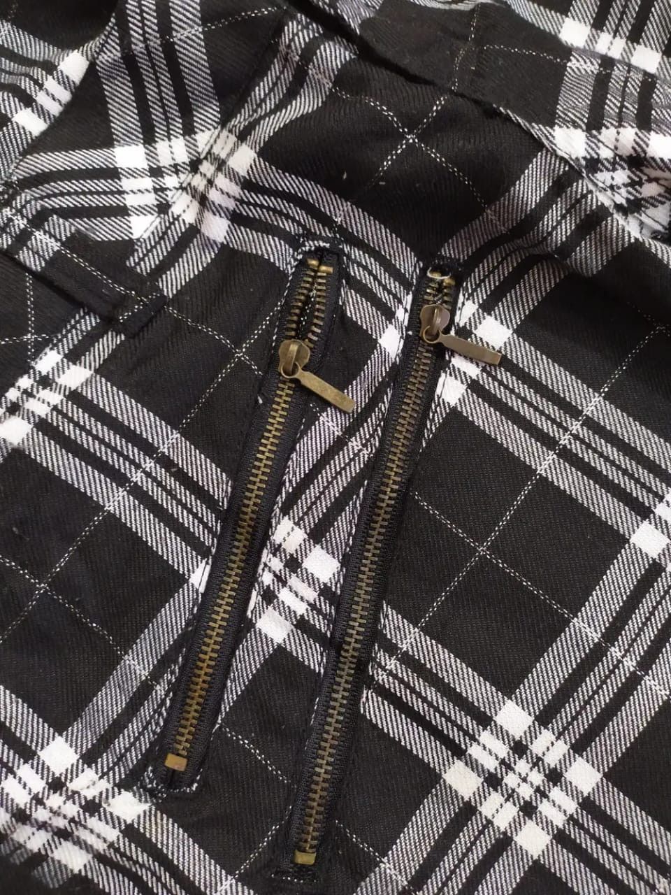 Japanese Brand Suggestion Check Pants Punk Bondage Zipper design Size US 31 - 5 Thumbnail