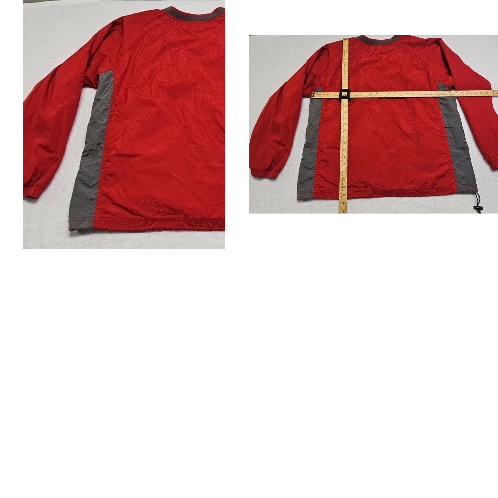 Vintage Cabela’s Pullover Windbreaker Jacket Mens Large Red Gray Nylon V-Neck Zip Drawstring Outdoor Windbreaker Size US L / EU 52-54 / 3 - 8 Thumbnail