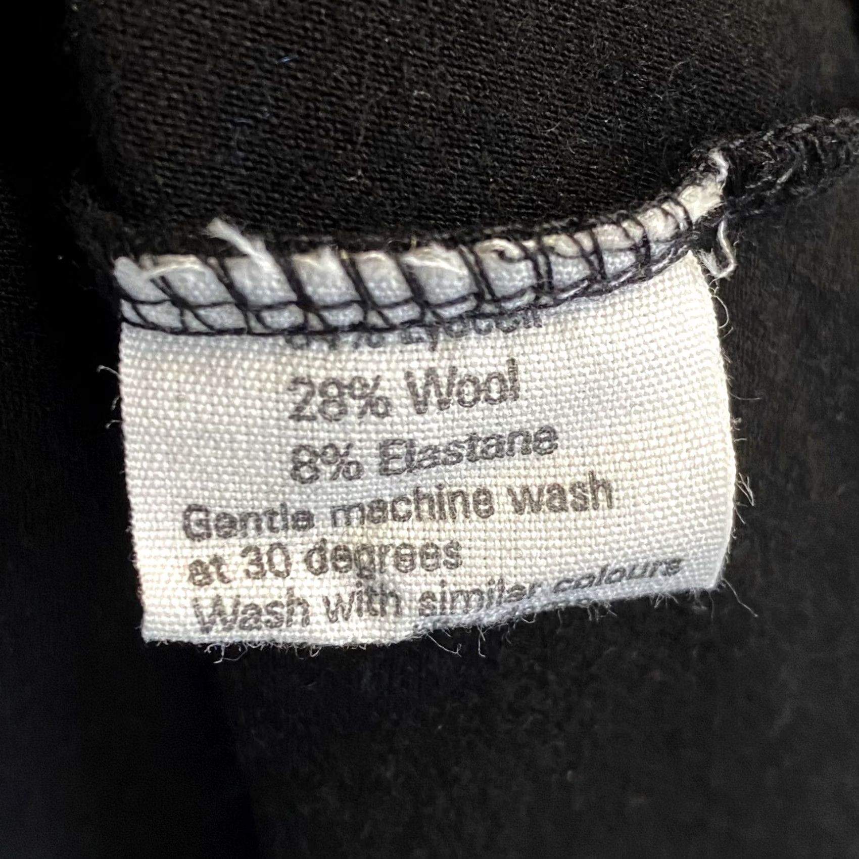 ME+EM Me + Em Dress Jersey Midi Black Flare Wool Blend Pre Loved Womens S Small Ruched Cuff Vintage? No (keep accuracy) Size S / US 4 / IT 40 - 5 Thumbnail