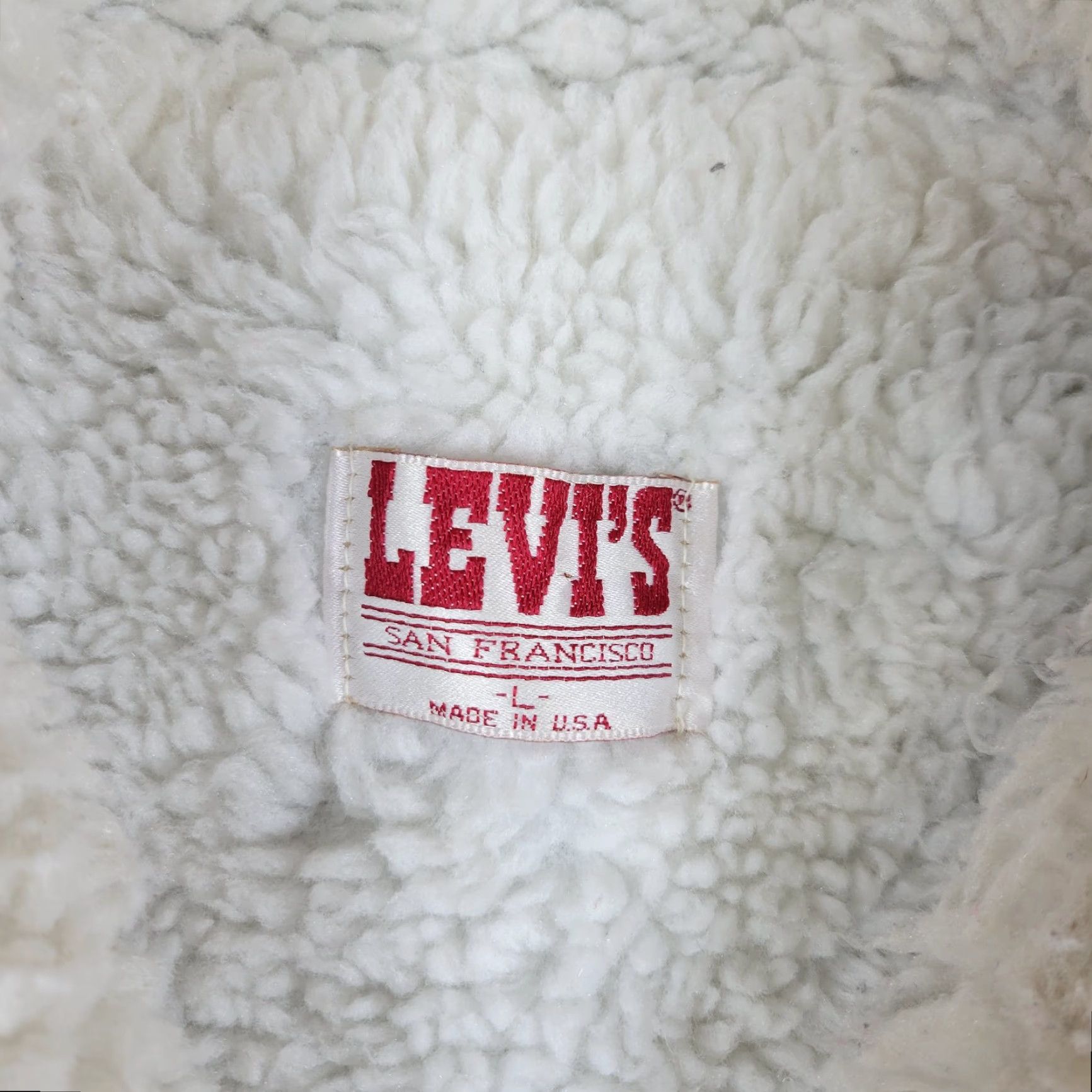Levi's VINTAGE Levis Trucker Jacket Mens L Black Snap Sherpa Lined Distressed USA 80s Size US L / EU 52-54 / 3 - 4 Thumbnail