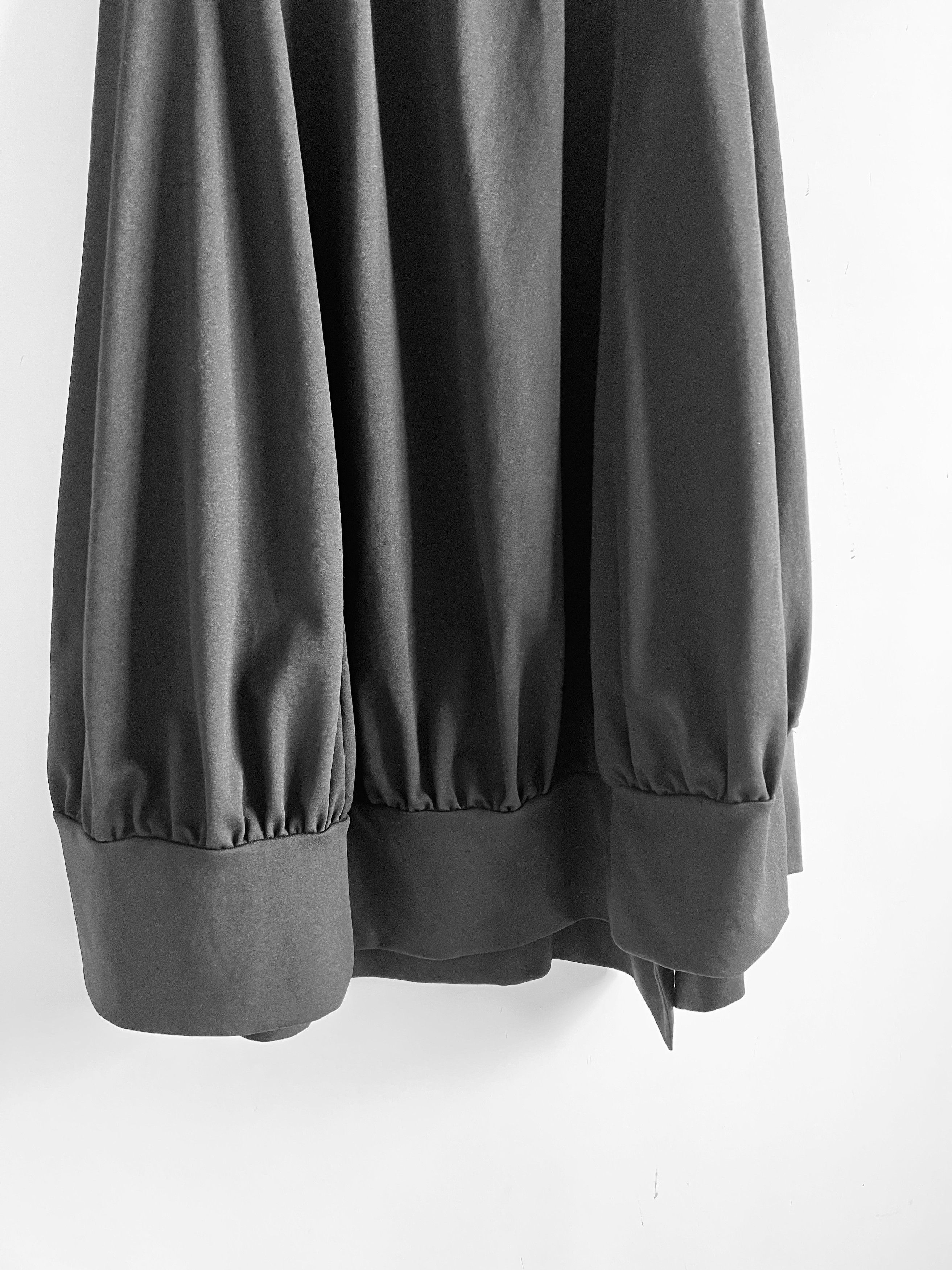 Yohji Yamamoto REGULATION - POLYESTER TWILL JERSEY SKIRT