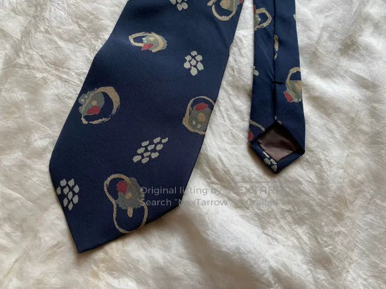 Issey Miyake Issey Miyake Printed Silk Tie Size ONE SIZE - 2 Thumbnail