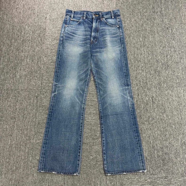 Celine Washed Distressed Denim Jeans