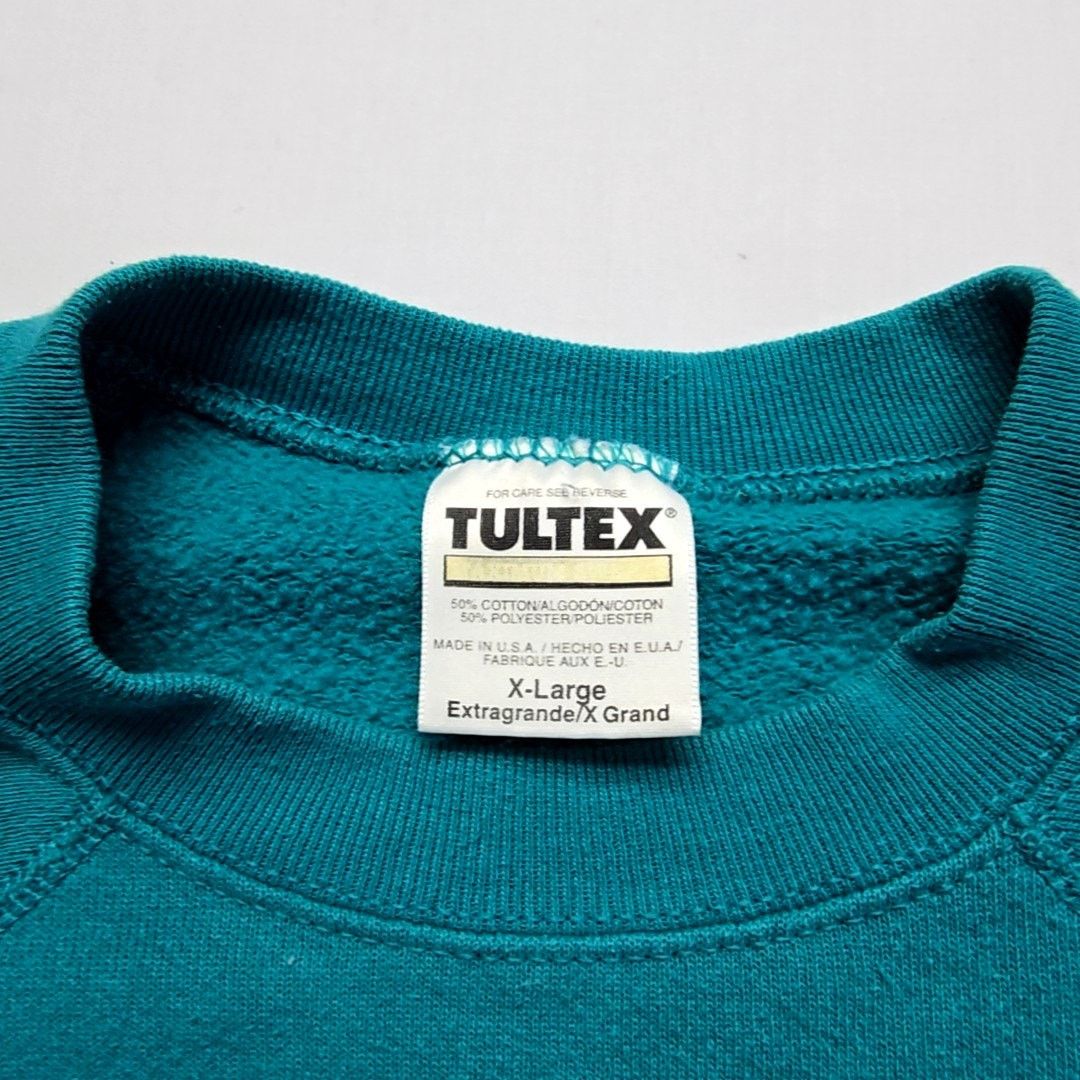 Tultex Vintage Blank Tultex Sweatshirt Teal 90s X-Large XL Crewneck Size US XL / EU 56 / 4 - 5 Thumbnail