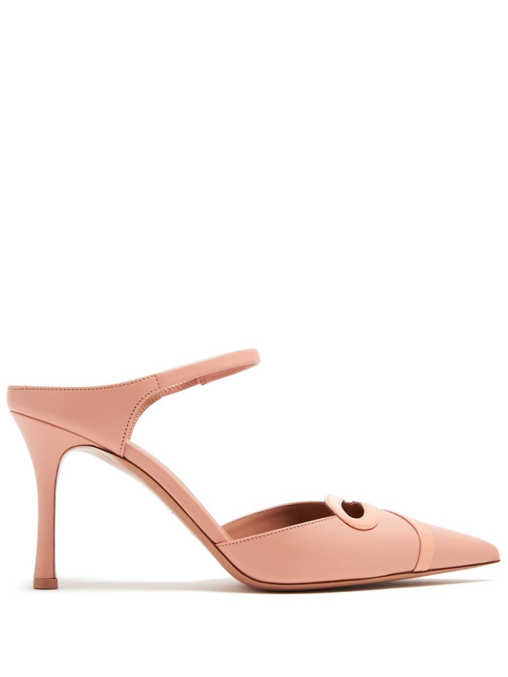 BONNIE 80 LEATHER STILETTO MULES