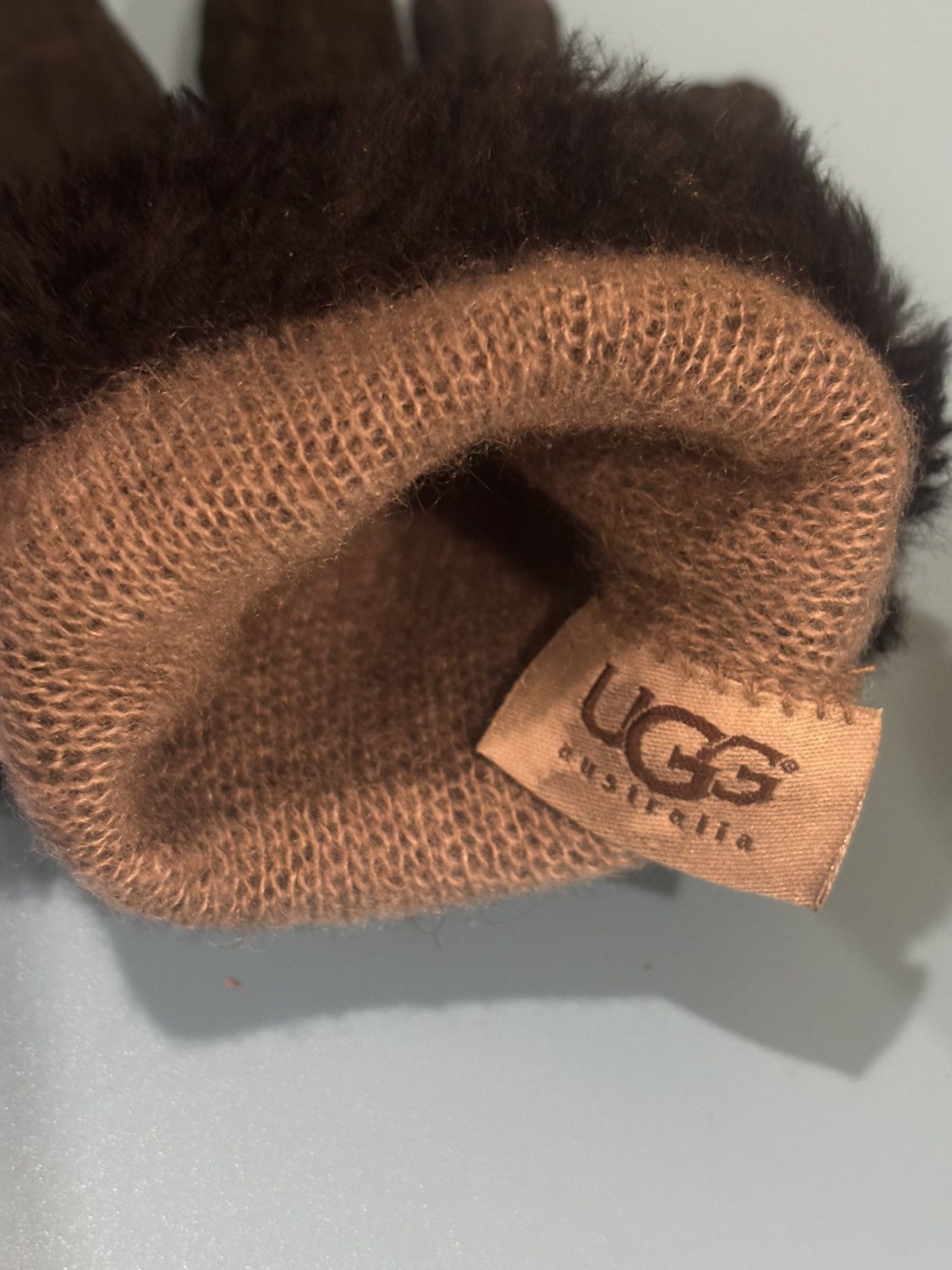 Ugg UGG Australia Black Suede Fur Trim Gloves Size ONE SIZE - 6 Thumbnail