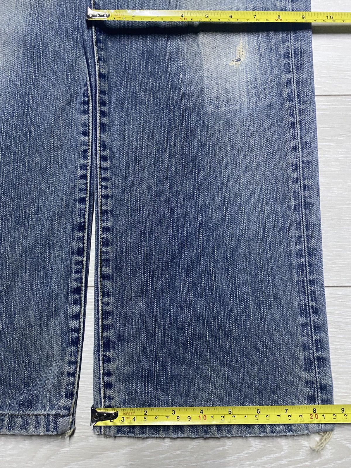 Wrangler Vintage Wrangler Faded Mud Wash Distressed Straight Jeans Size US 32 / EU 48 - 19 Thumbnail