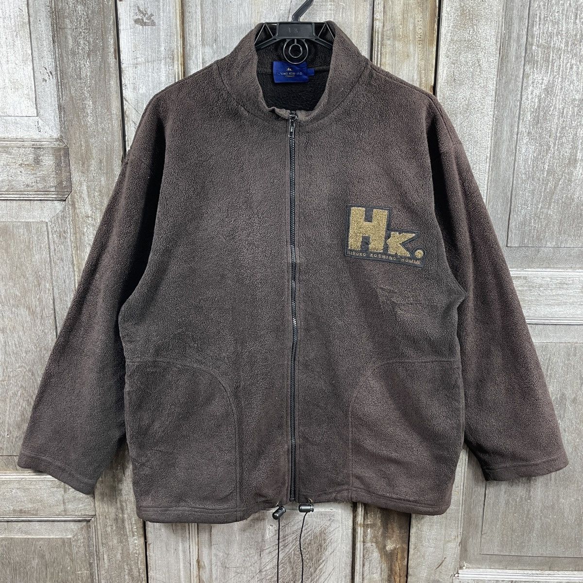 Hiroko Koshino Homme × Japanese Brand × Vintage Vintage Hiroko Koshino Homme Box Logo Fleece Jacket Size US L / EU 52-54 / 3 - 1 Thumbnail