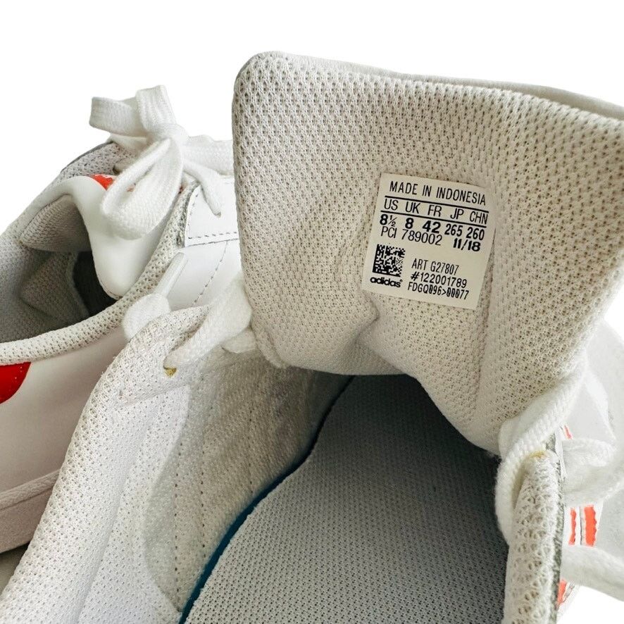 Adidas Adidas Superstar RARE White Orange Men's Size 8.5 #G27807 Size US 8.5 / EU 41-42 - 7 Thumbnail