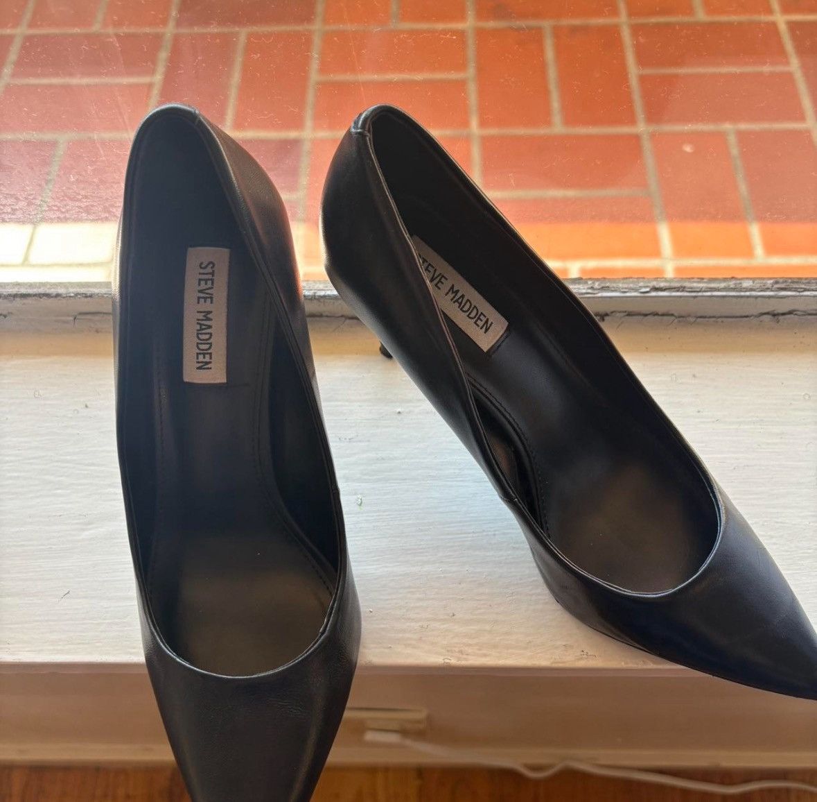 Steve Madden black leather pumps Size US 8.5 / IT 38.5 - 2 Thumbnail