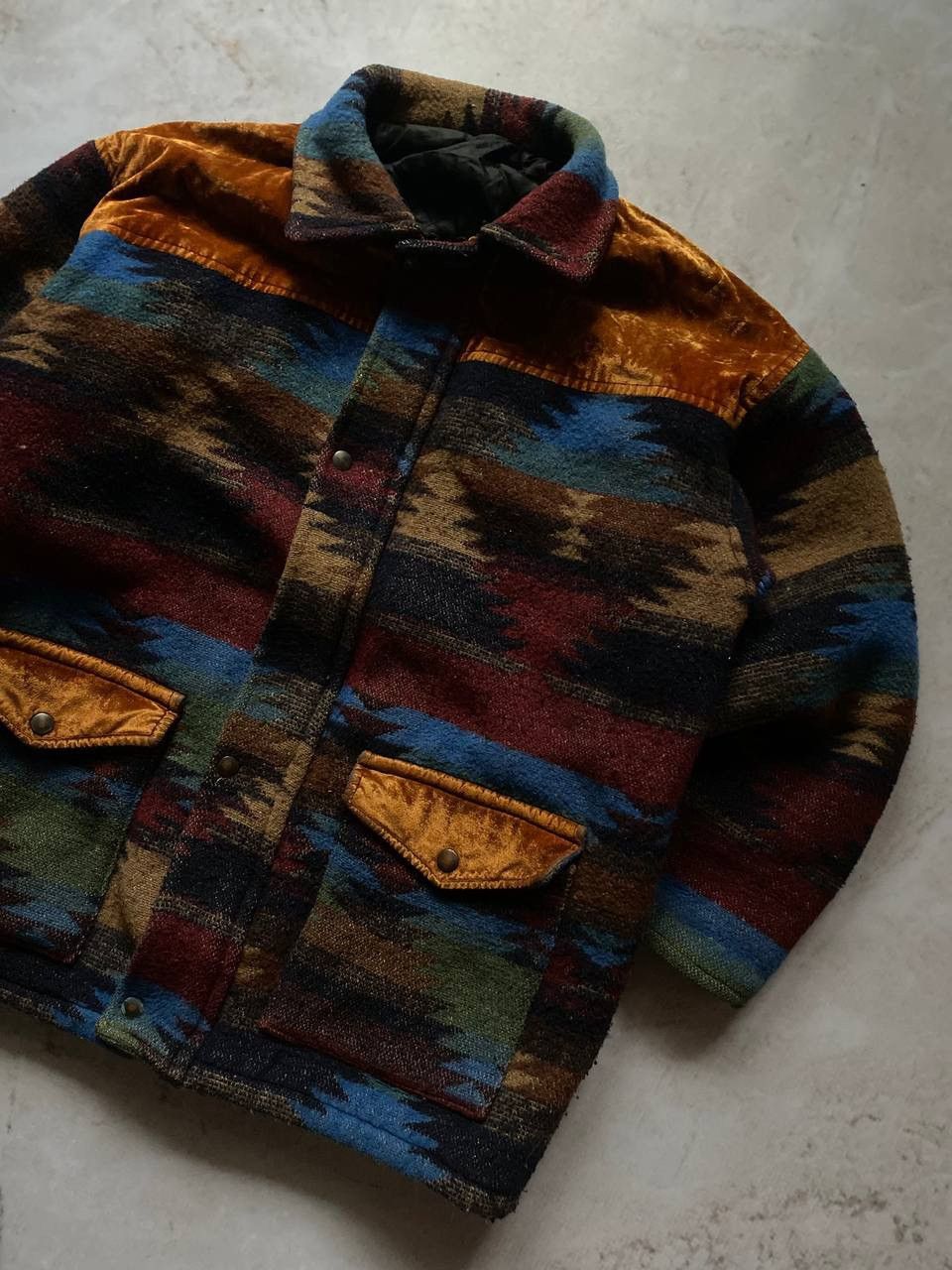 Cowboy Equipment × Vintage Vintage 90s Aztec Navajo Vestern Work carpet Jacket Size US L / EU 52-54 / 3 - 2 Thumbnail