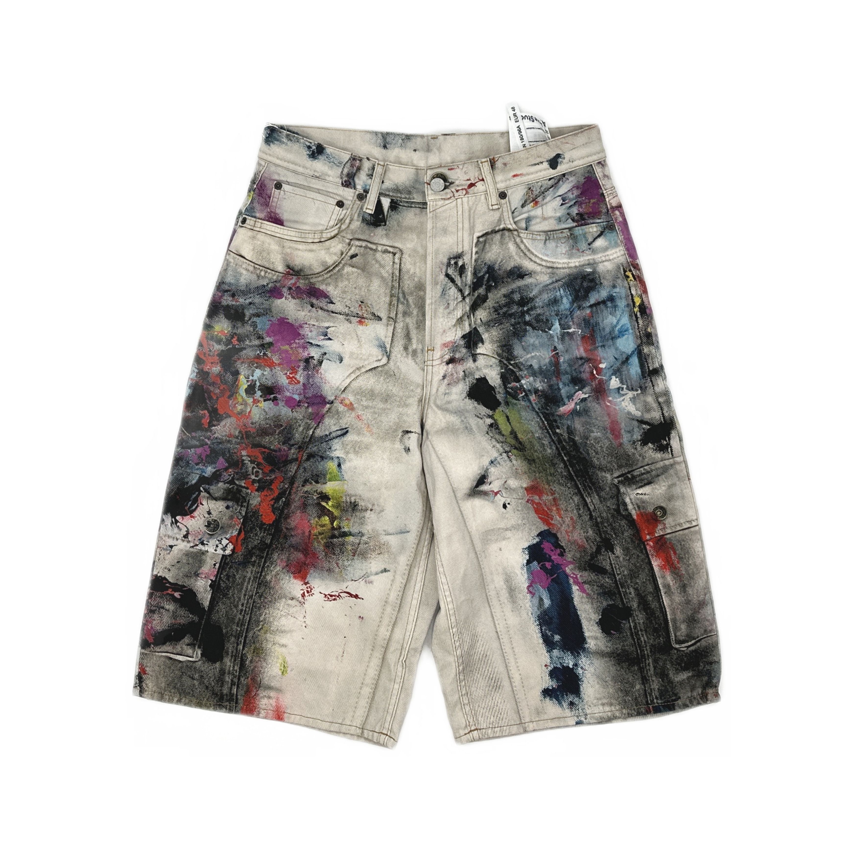 Acne Studios Acne Studios Paint Splatter Denim Shorts Size 32 Size US 32 / EU 48 - 1 Thumbnail
