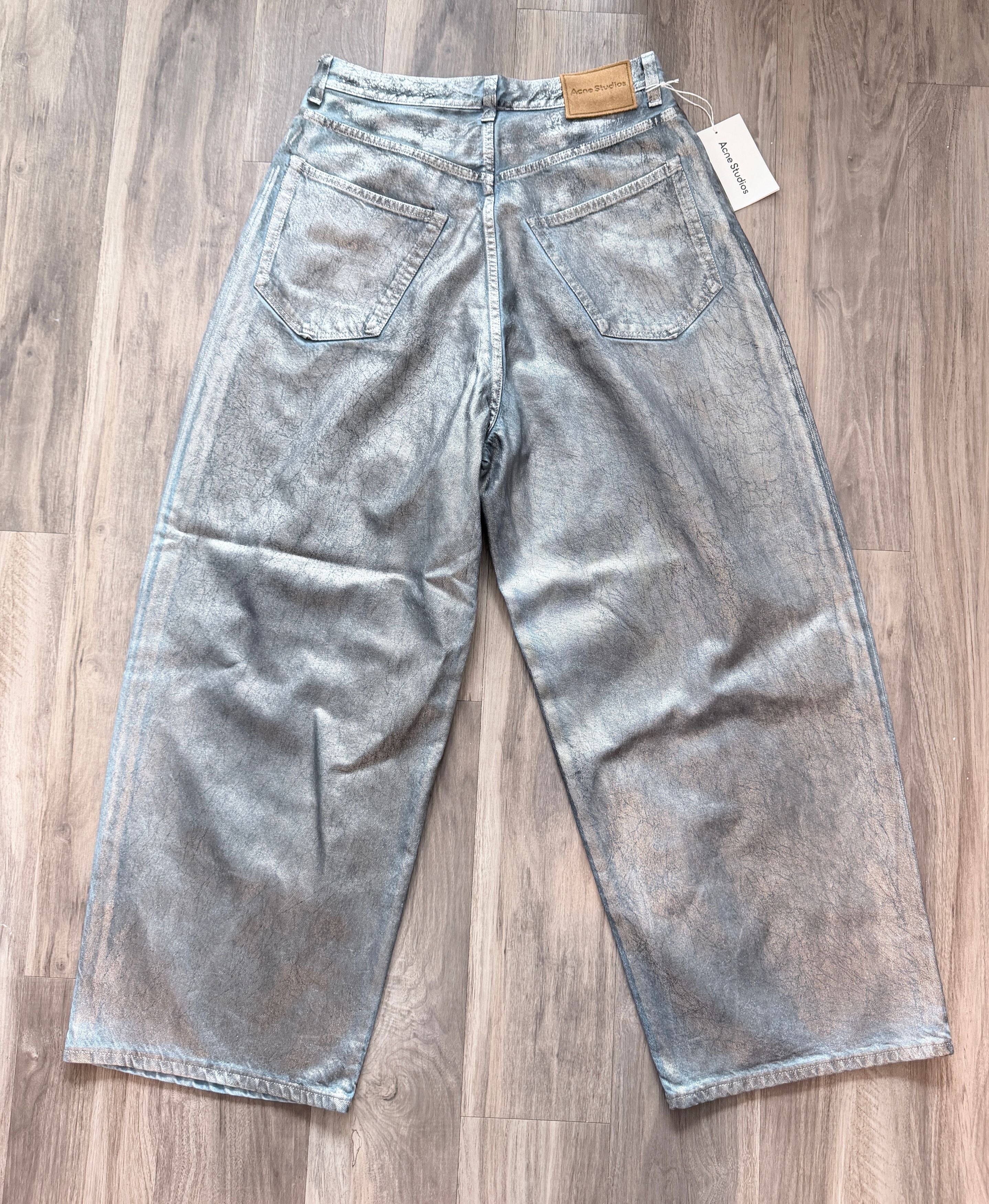 Acne Studios Acne Studios 2023M FN Lunar Coating Metallic Silver Foil Size US 32 / EU 48 - 1 Thumbnail
