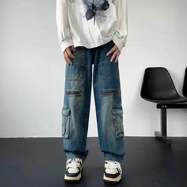 VIBE Baggy Cargo Denim Jeans Size US 32 / EU 48 - 5 Thumbnail