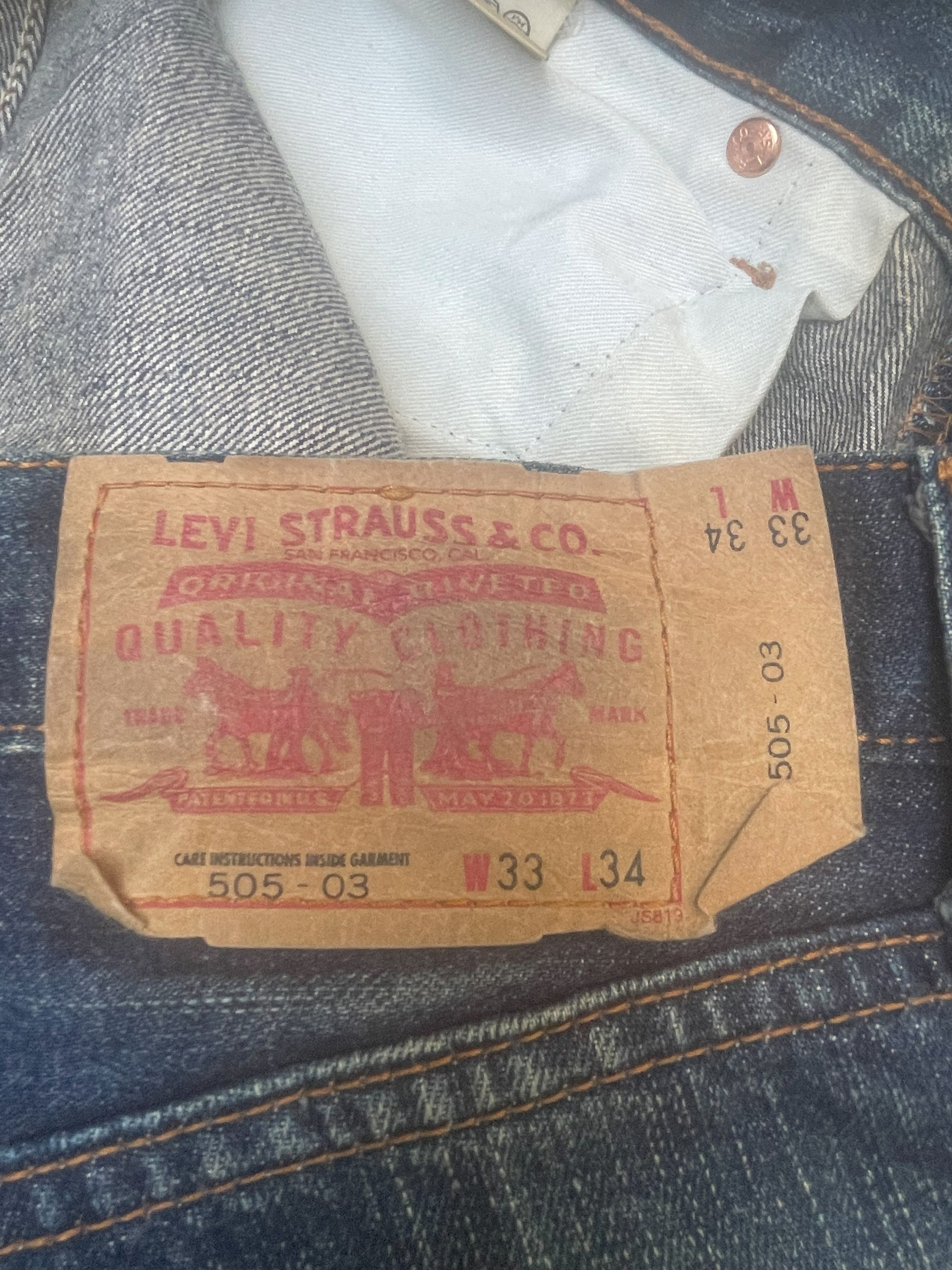 Levi's Vintage Levis 505 Distresed Size US 34 / EU 50 - 17 Thumbnail