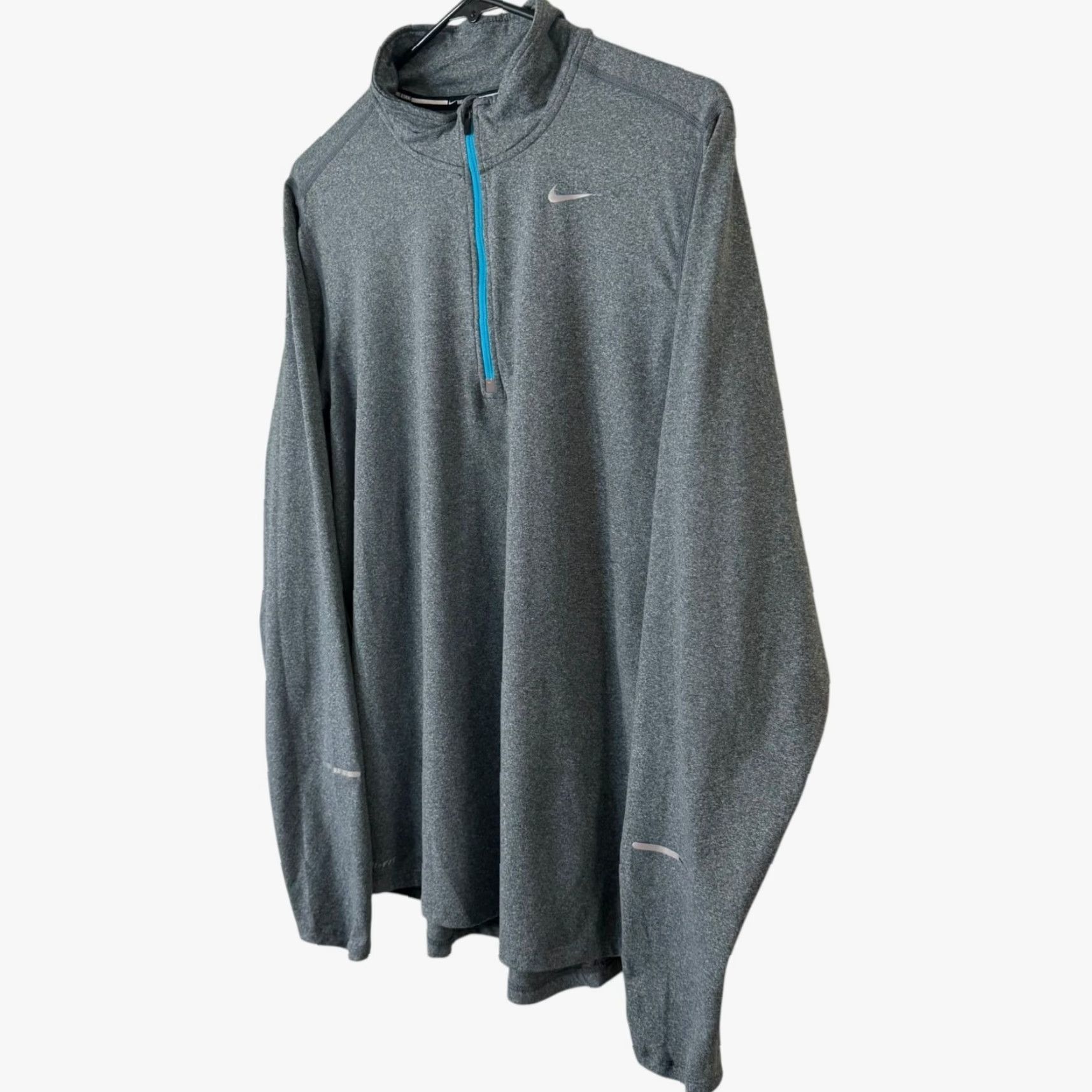 Nike Nike Element 1/2 Half Zip Running Top Shirt Mens Medium Long Sleeve Mock Neck Zip Pullover Dri-Fit Logo Athletic Activewear Size US M / EU 48-50 / 2 - 2 Thumbnail