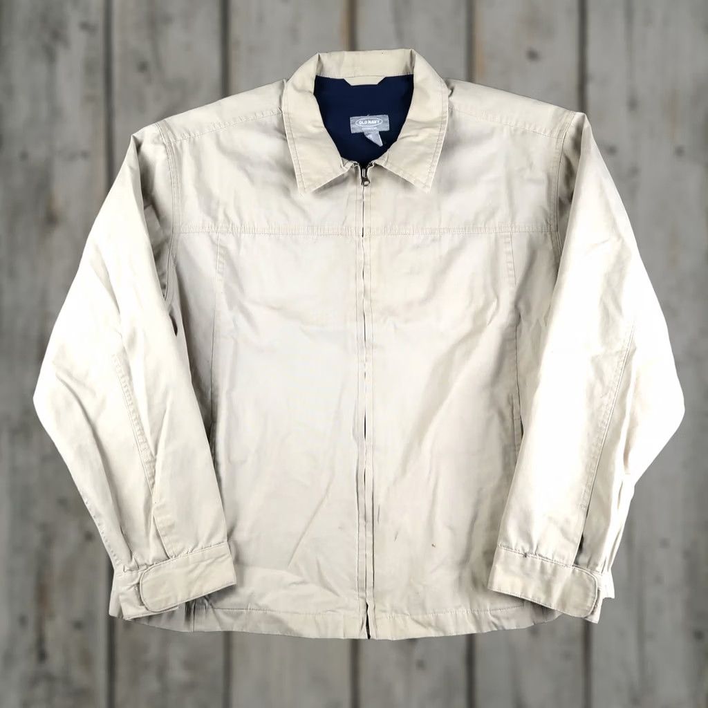 Old Navy VINTAGE Old Navy Bomber Jacket Mens XL Beige Cotton Mechanic Workwear Casual Size US XL / EU 56 / 4 - 1 Thumbnail