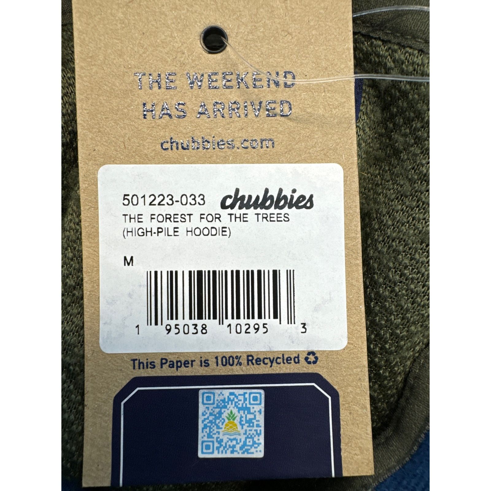 Chubbies Chubbies Forest Green High-Pile Hoodie men sz M Size US M / EU 48-50 / 2 - 7 Thumbnail