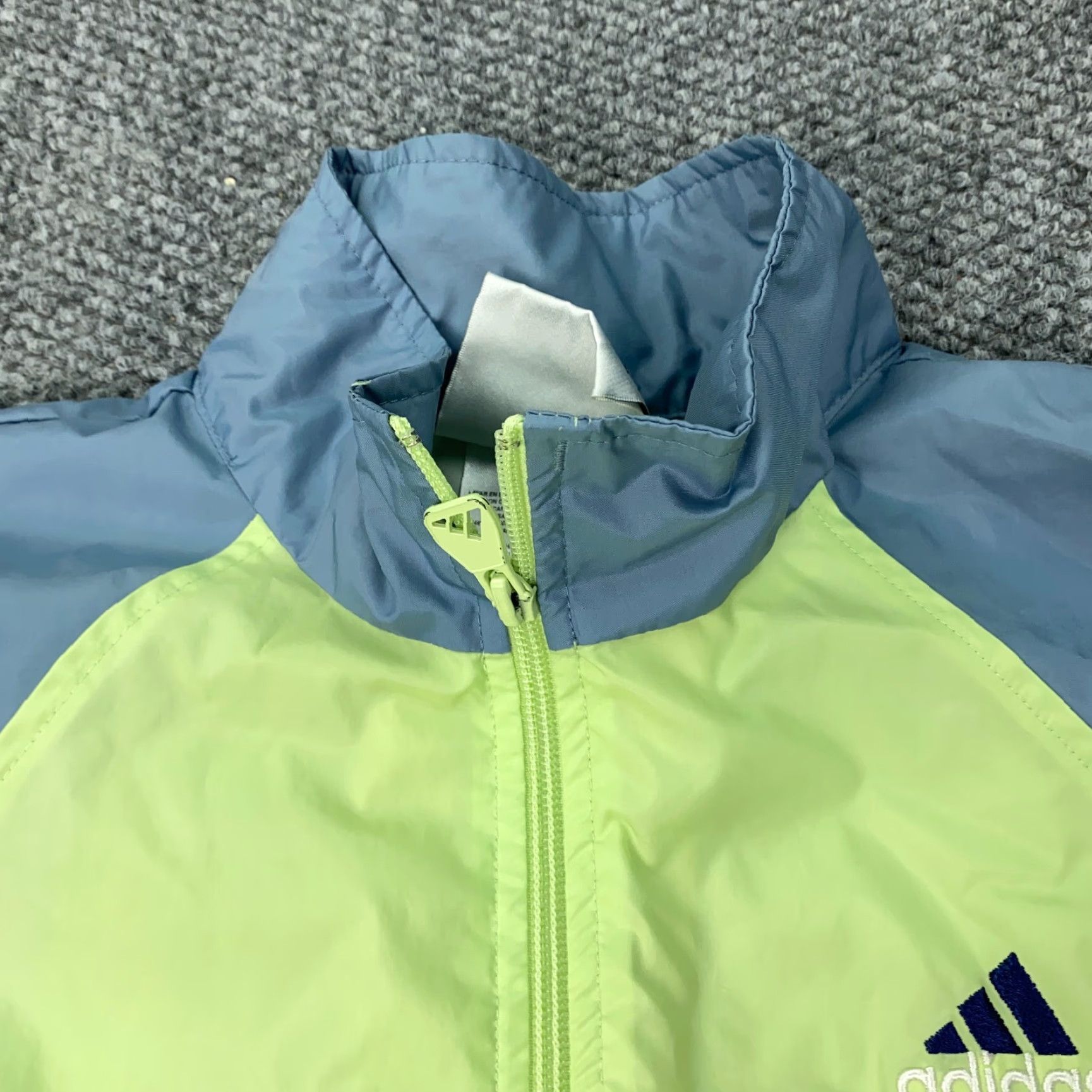 Adidas Adidas Jacket Mens M Yellow Windbreaker Full Zip Colorblock Hooded Pockets Size US M / EU 48-50 / 2 - 4 Thumbnail