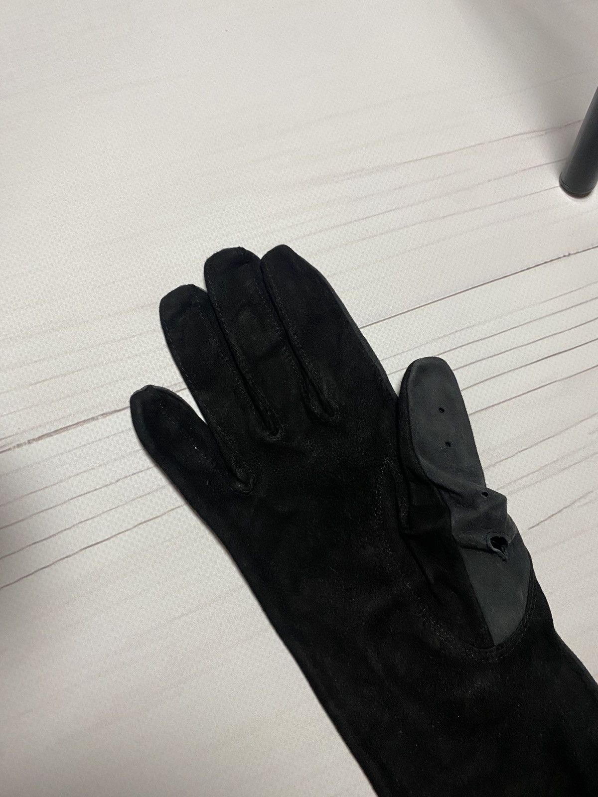 Marni Vintage Marni Black Leather Long Gloves Size 7.5 Size ONE SIZE - 15 Thumbnail