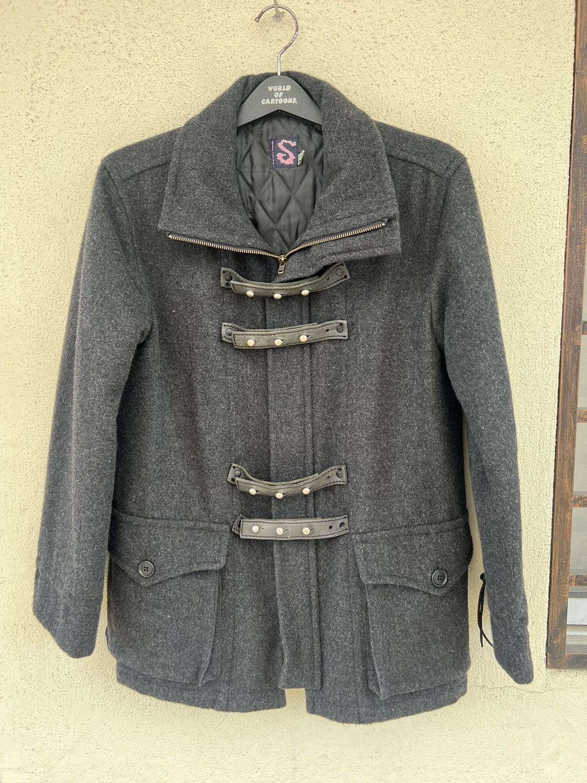 Vintage Vintage 90s Scheme Warriors Japan Wool Coat Bondage Jacket Size US M / EU 48-50 / 2 - 8 Thumbnail